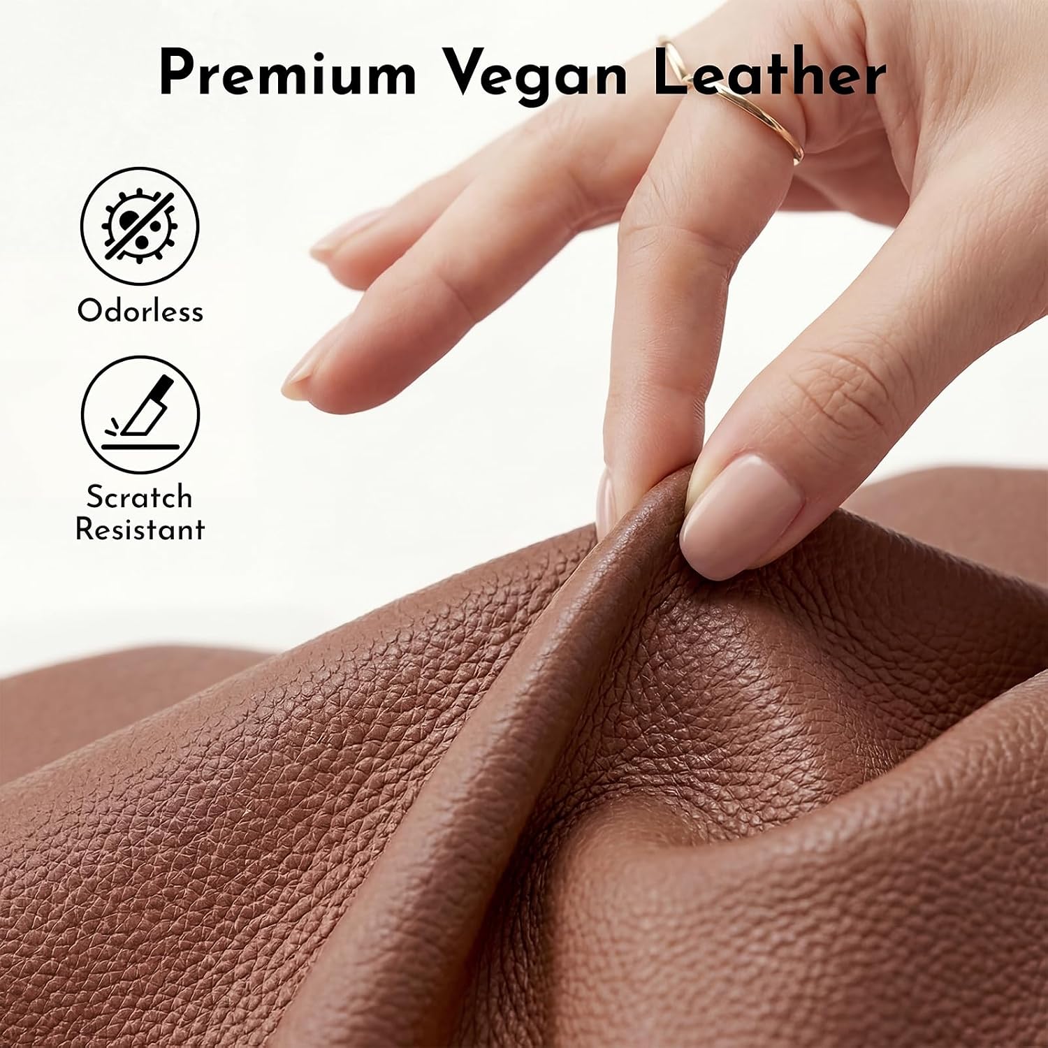 Women's Pebbled Vegan Leather Bucket Tote Bag, Brown Women's Pebbled Vegan Leather Bucket Tote Bag, Brown