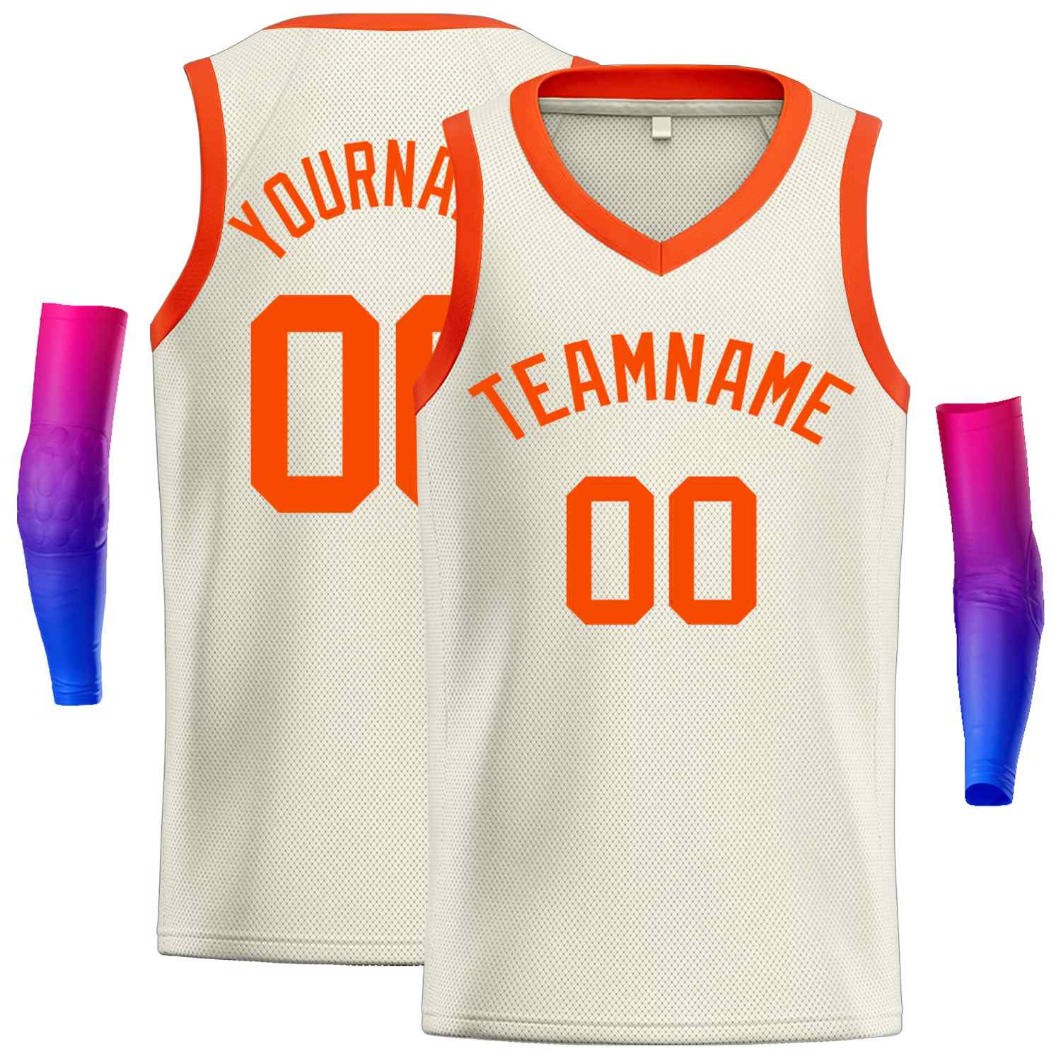 Benutzerdefiniertes Orange-Classic Tops Herren-Freizeit-Basketballtrikot