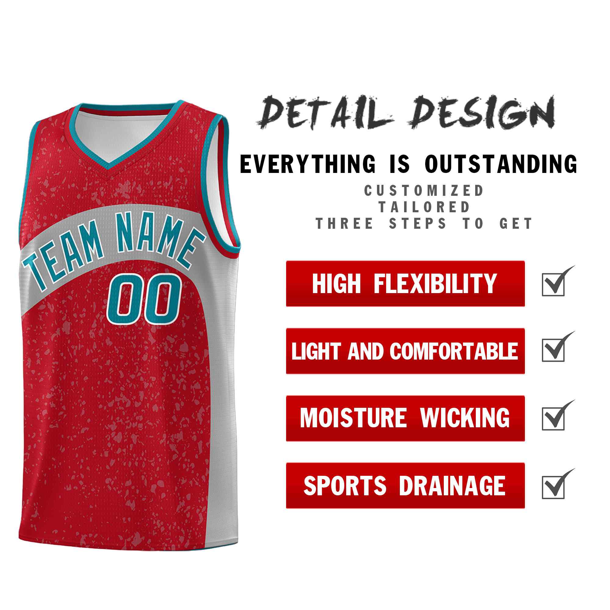Benutzerdefiniertes Punkt-Graffiti-Muster, unregelmäßige Teamnamen, Sportuniform-Basketballtrikot