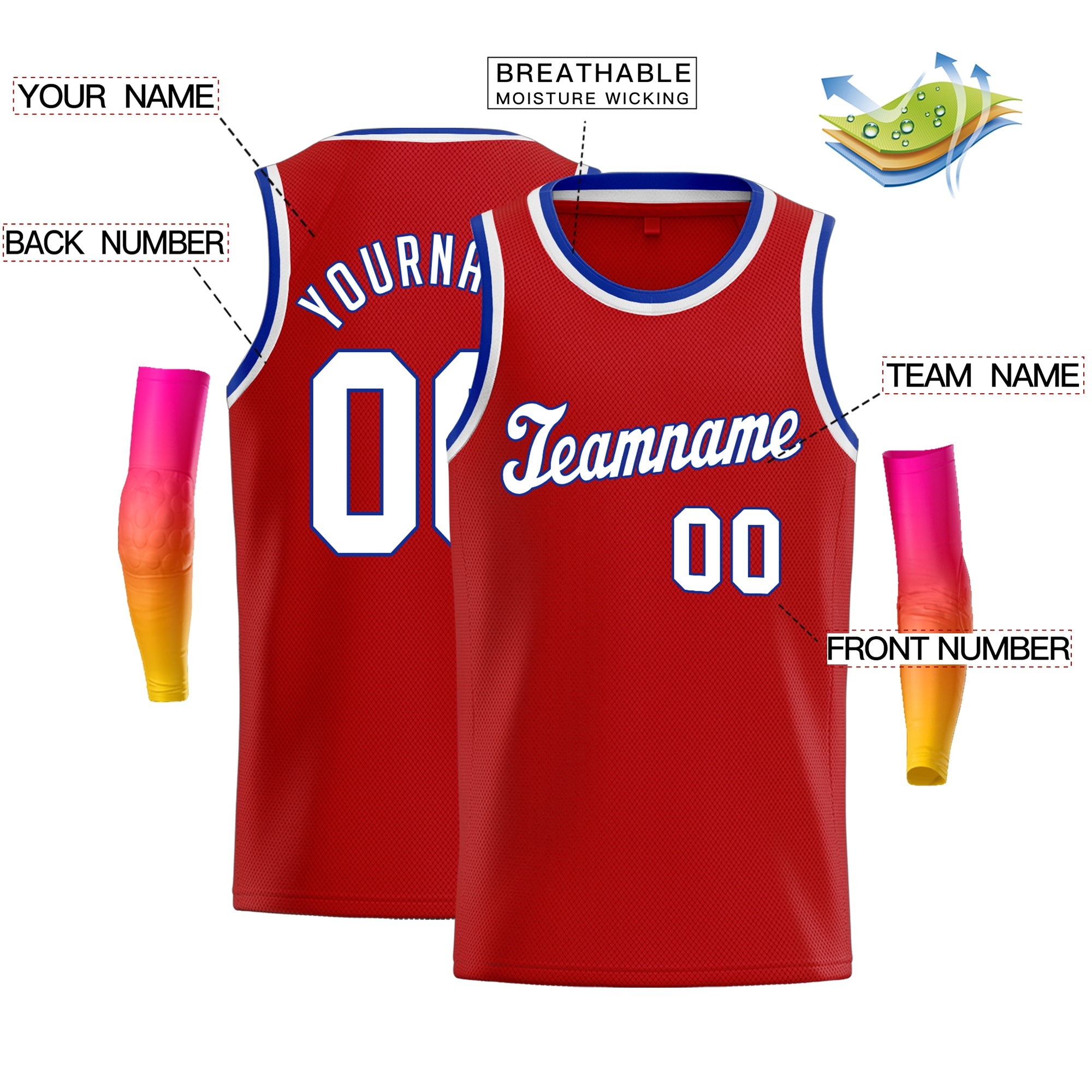 Custom Classic Tops Herren-Freizeit-Basketballtrikot
