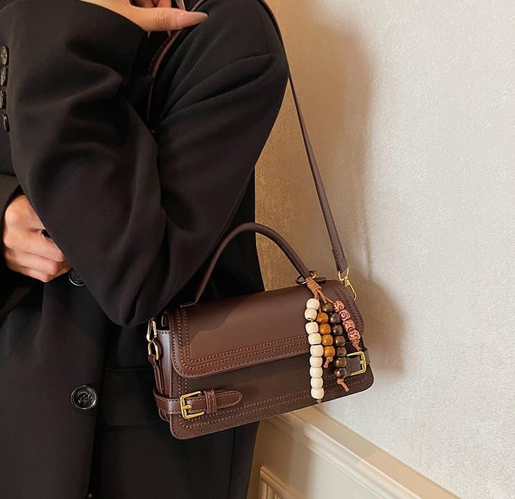 Women's Geometric Leather Doctor Bag Satchel