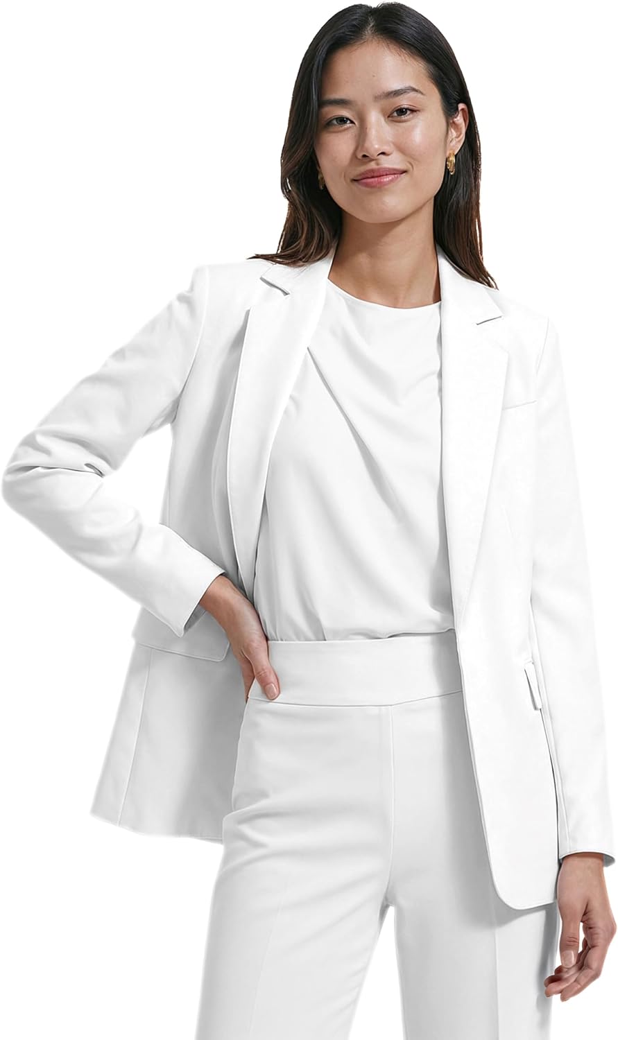 Women's Gold Button Double Breasted Blazer Light Blue