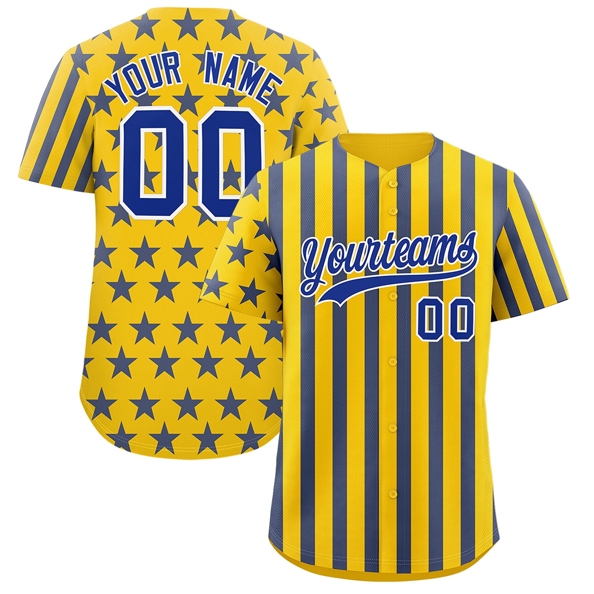 Benutzerdefiniertes Graffiti-Muster-Baseball-Trikot mit amerikanischer Flagge