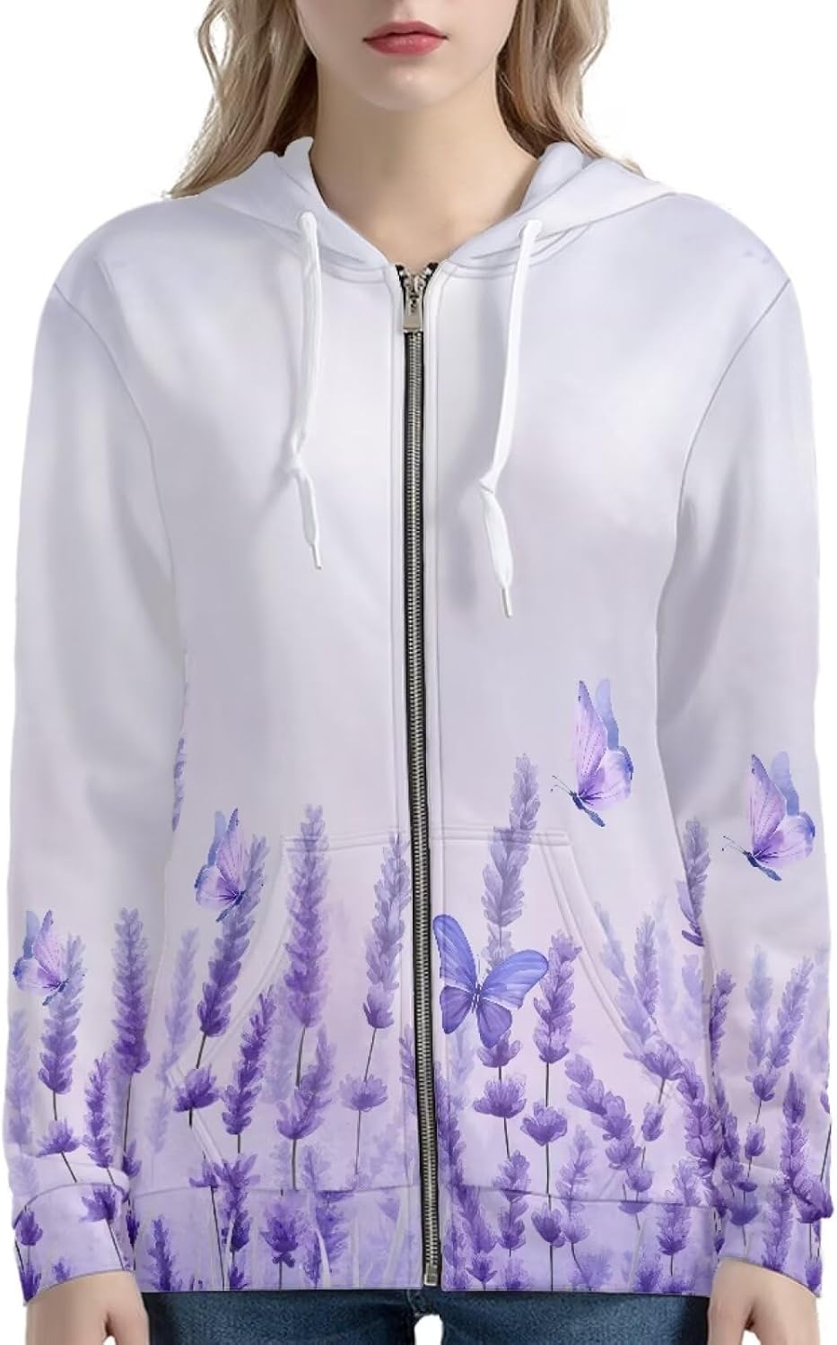 Women Full Zip Up Hoodie Comfy Long Sleeve Sweatshirt Jacket with Pockets Size XS-5XL Women Full Zip Up Hoodie Comfy Long Sleeve Sweatshirt Jacket with Pockets Size XS-5XL