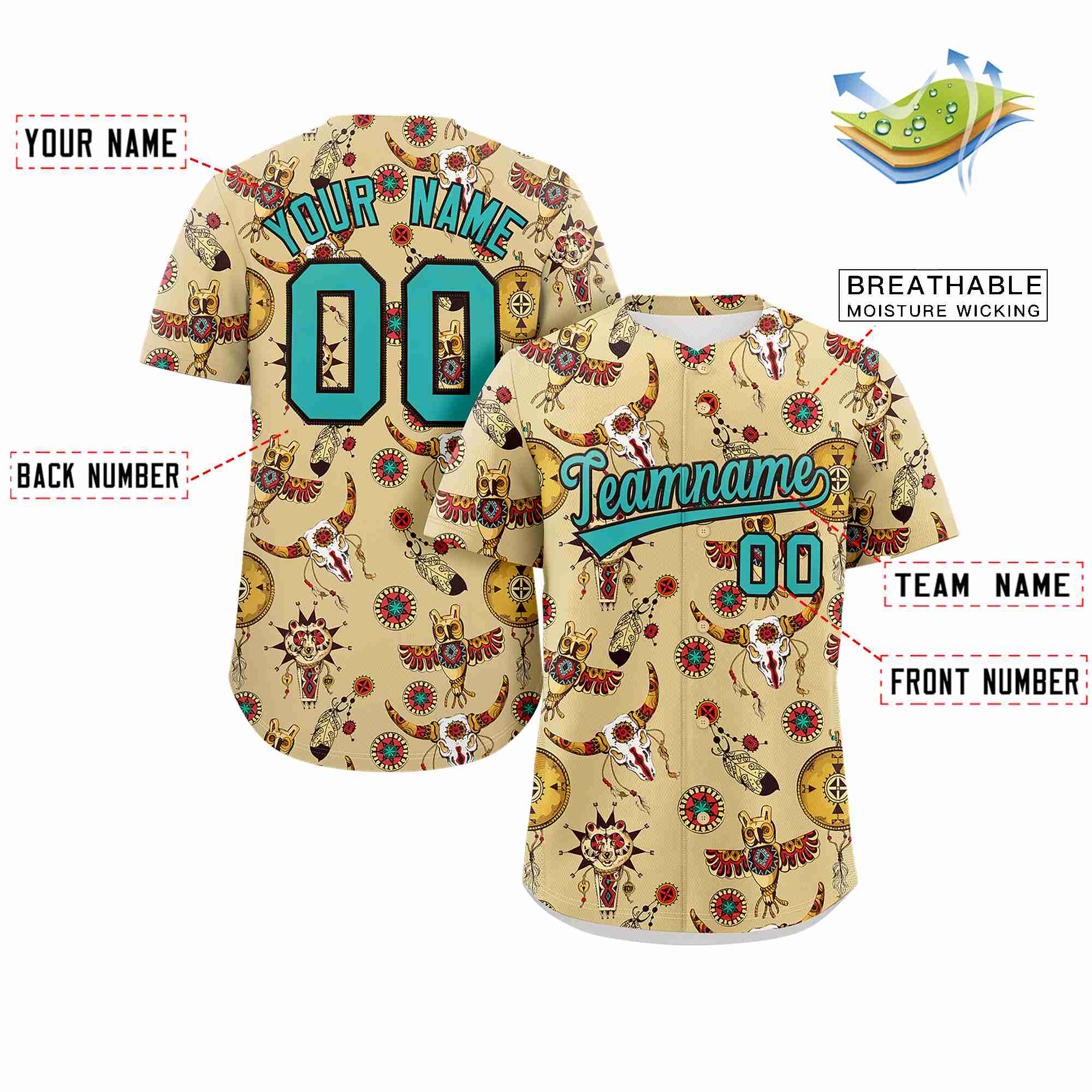 Benutzerdefiniertes 3D-Graffiti-Muster, personalisiertes Design, authentisches Baseball-Trikot