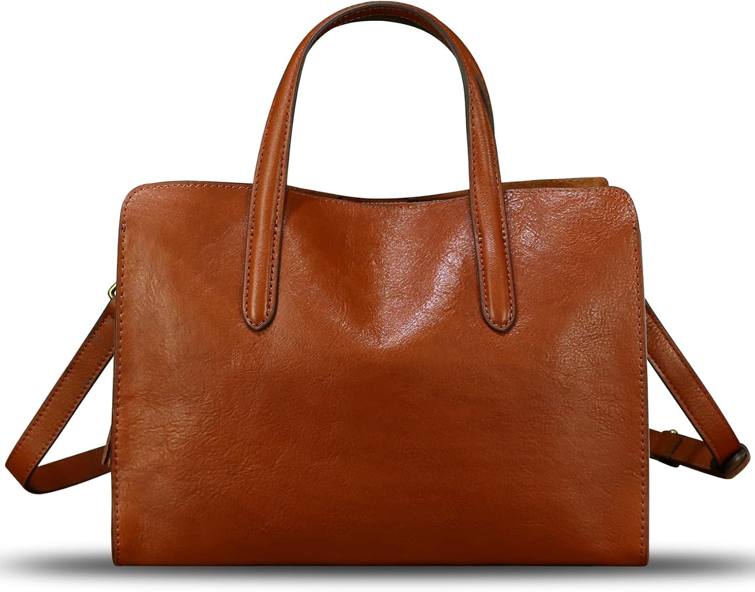 Women's Vintage Genuine Leather Top Handle Tote Satchel Tan Women's Vintage Genuine Leather Top Handle Tote Satchel Tan