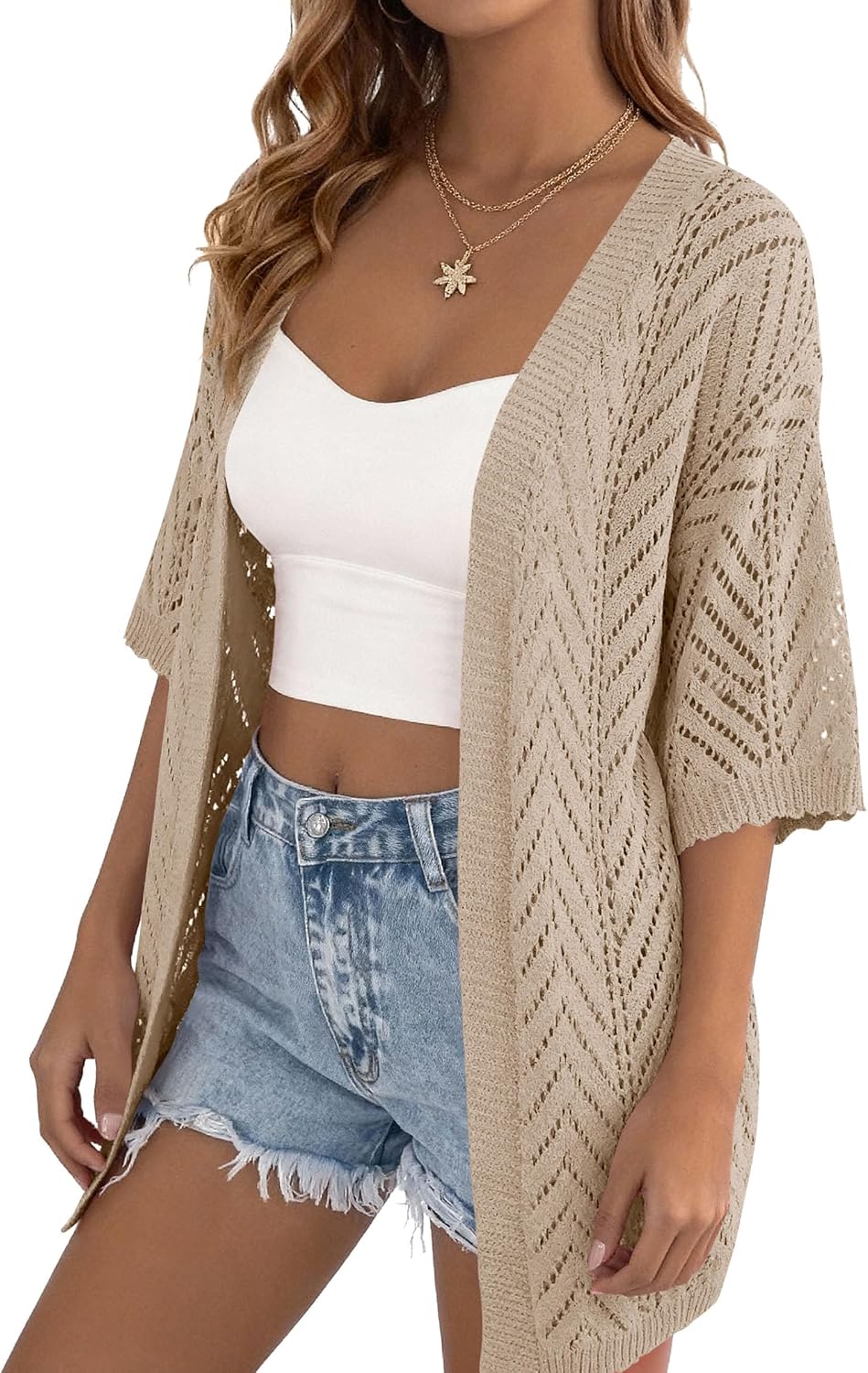Women's Lightweight Summer Cardigans Short Sleeve Knit Crochet Coverups Spring Boho Beach Vacation Clothes Women's Lightweight Summer Cardigans Short Sleeve Knit Crochet Coverups Spring Boho Beach Vacation Clothes