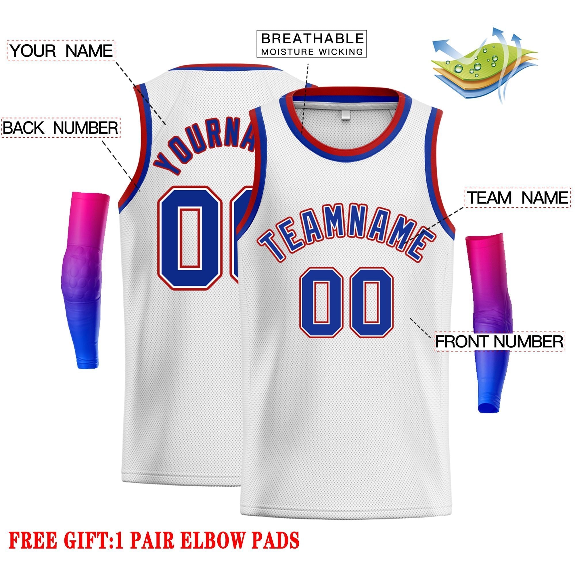 Custom Classic Tops Herren-Freizeit-Basketballtrikot