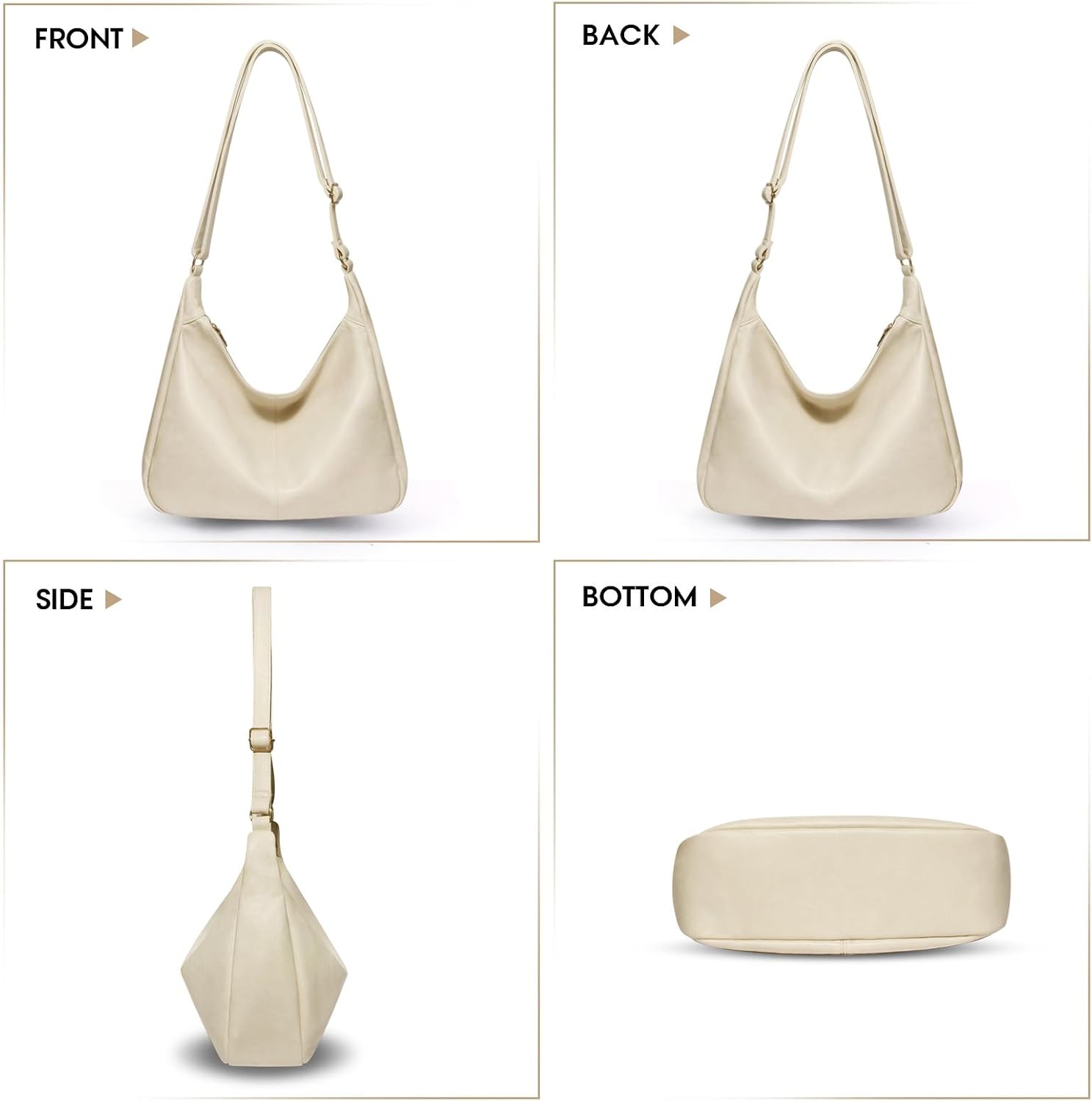 Women's Slouchy Hobo Shoulder Bag with Adjustable Strap Women's Slouchy Hobo Shoulder Bag with Adjustable Strap