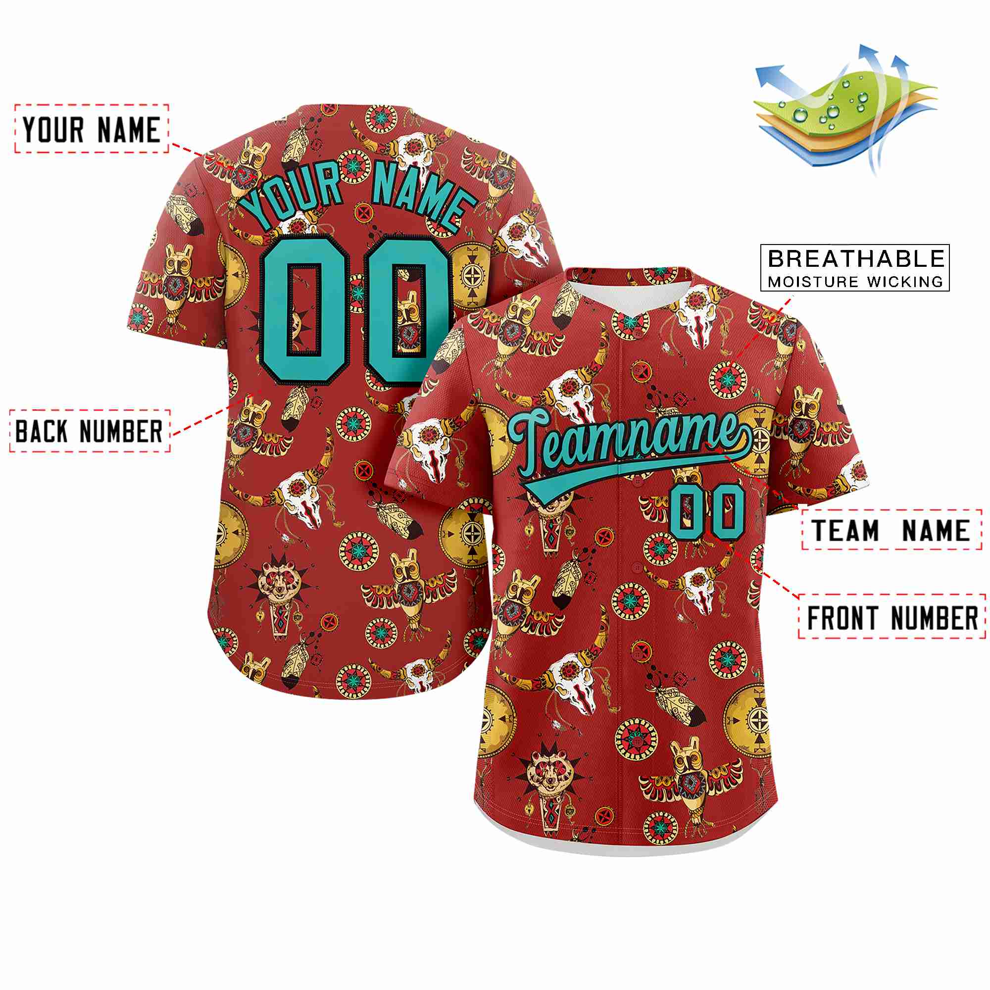 Benutzerdefiniertes 3D-Graffiti-Muster, personalisiertes Design, authentisches Baseball-Trikot