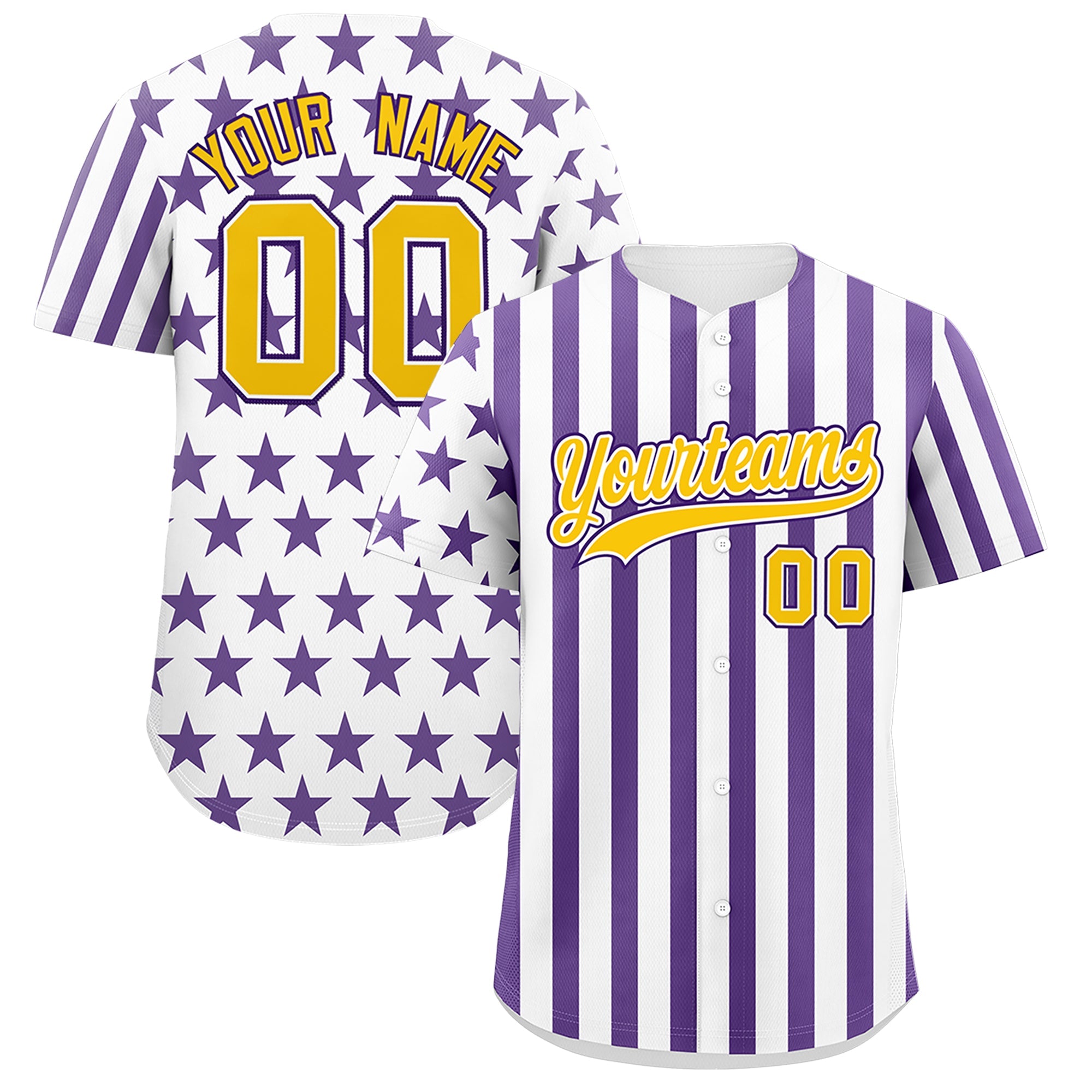 Benutzerdefiniertes Graffiti-Muster-Baseball-Trikot mit amerikanischer Flagge