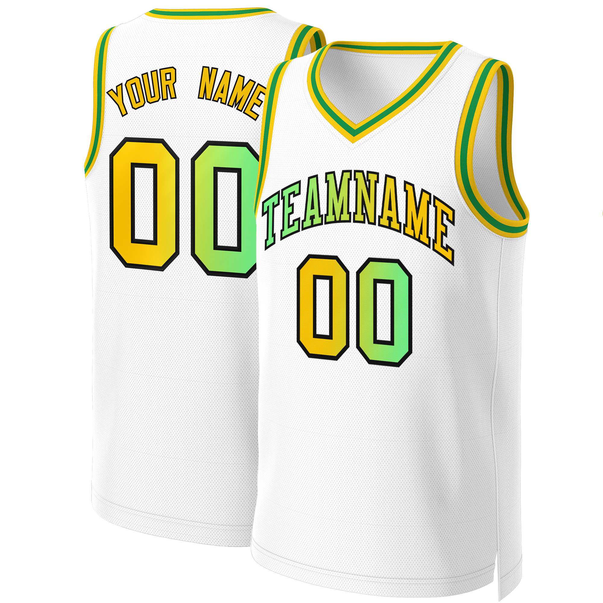 Benutzerdefiniertes Basketballtrikot mit klassischem Farbverlauf und modischen Oberteilen