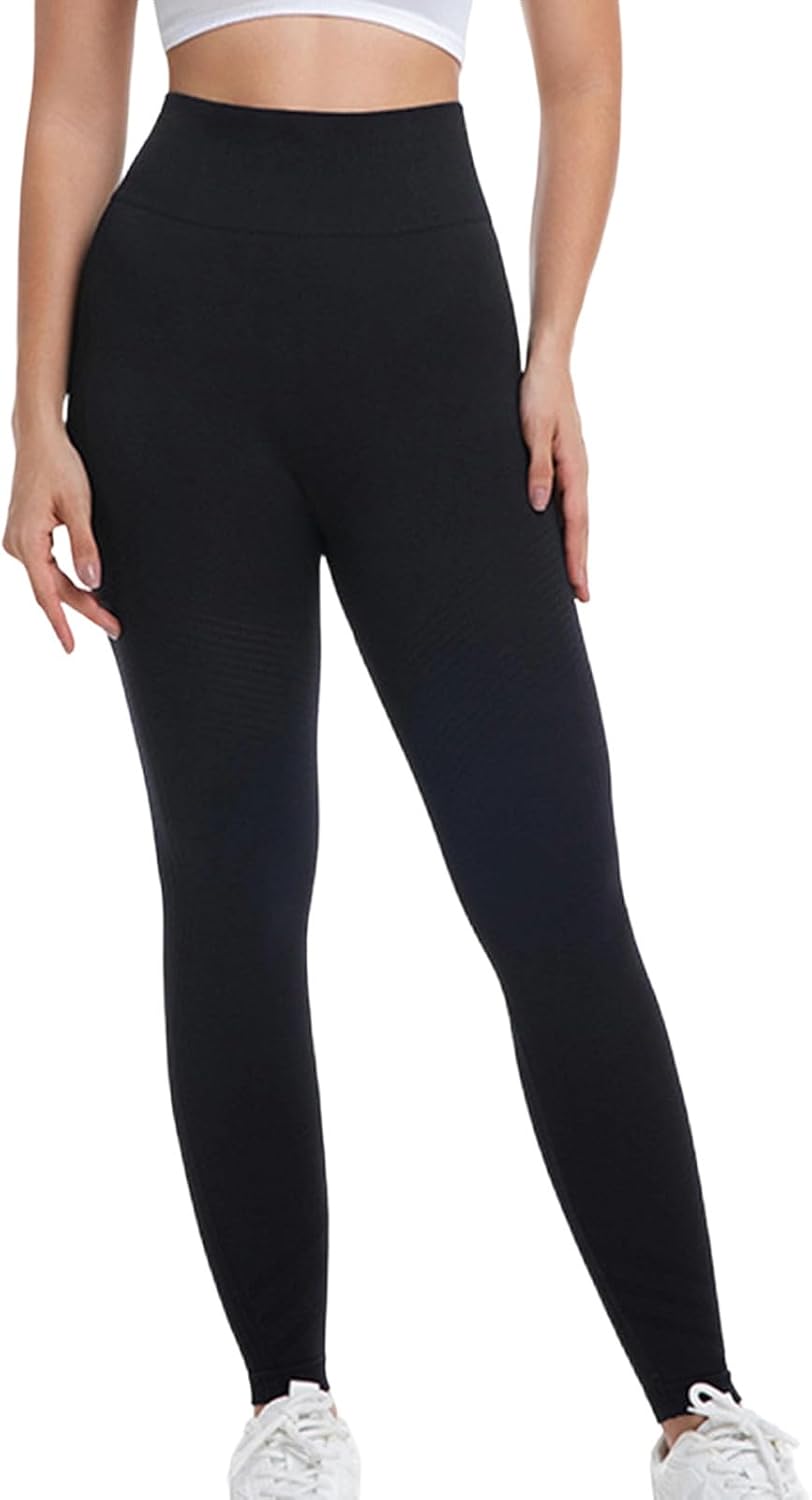 Yoga Pants for Women Running Tummy Tight Butt Lifting Stretchy Solid Color Athletic Leggings