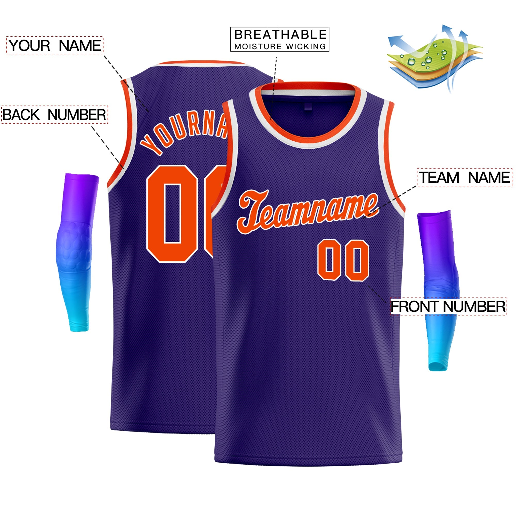 Custom Classic Tops Herren-Freizeit-Basketballtrikot