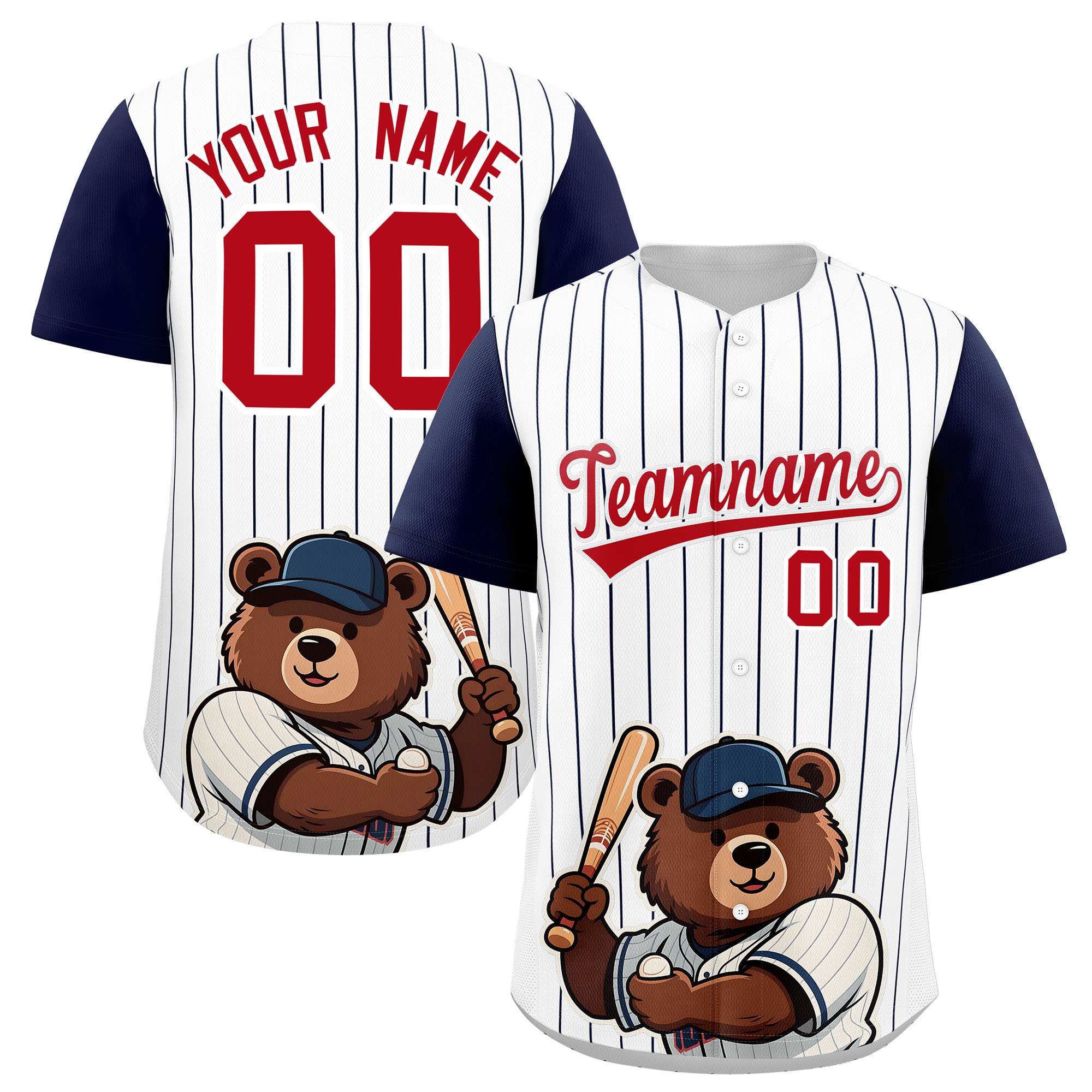 Authentisches Baseball-Trikot mit individuellem Streifen-Tiere-Graffiti-Muster, Raglanärmeln Authentisches Baseball-Trikot mit individuellem Streifen-Tiere-Graffiti-Muster, Raglanärmeln