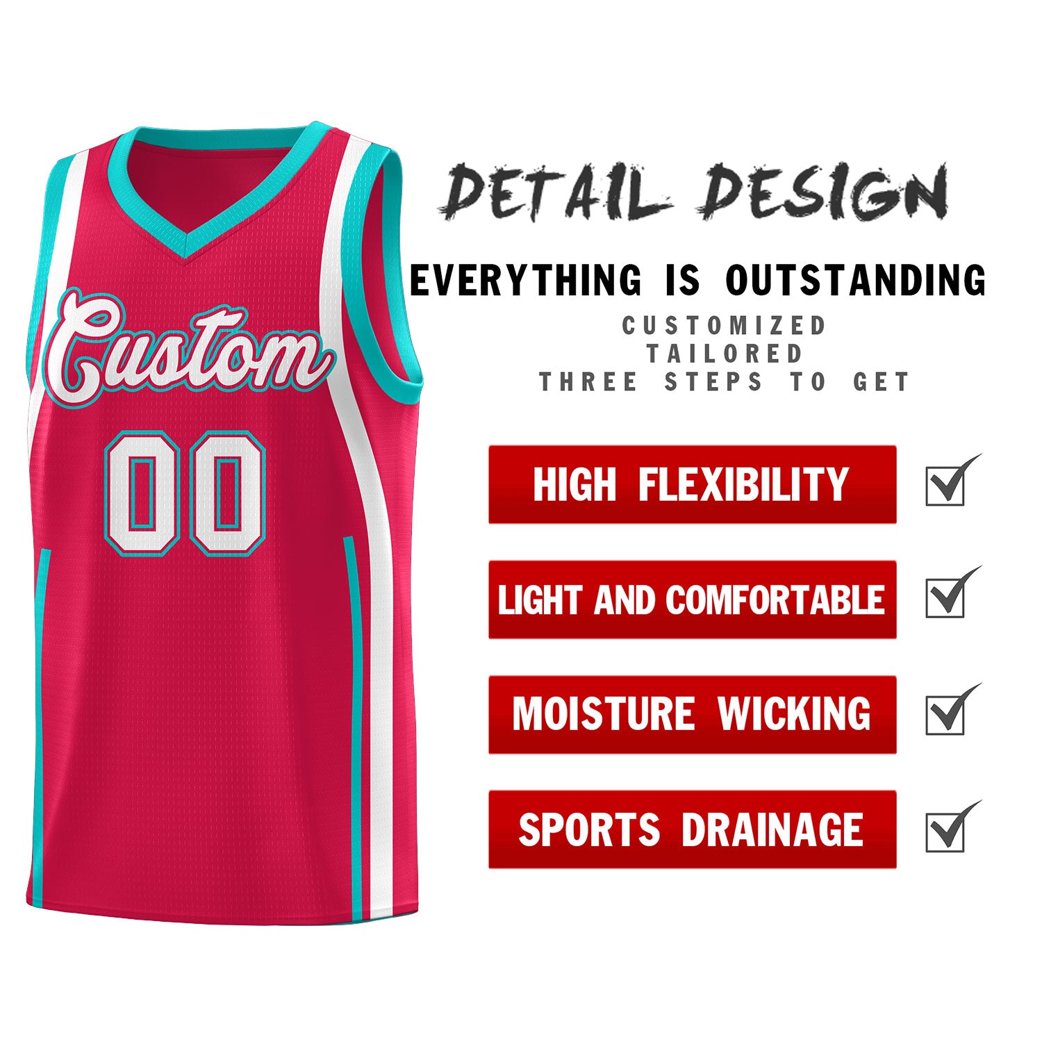 Benutzerdefinierte Basketball-Kits mit Bandmuster