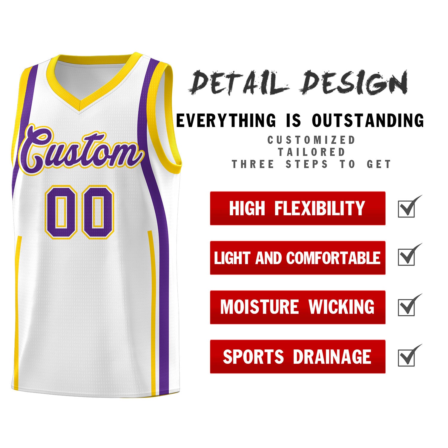 Benutzerdefinierte Basketball-Kits mit Bandmuster