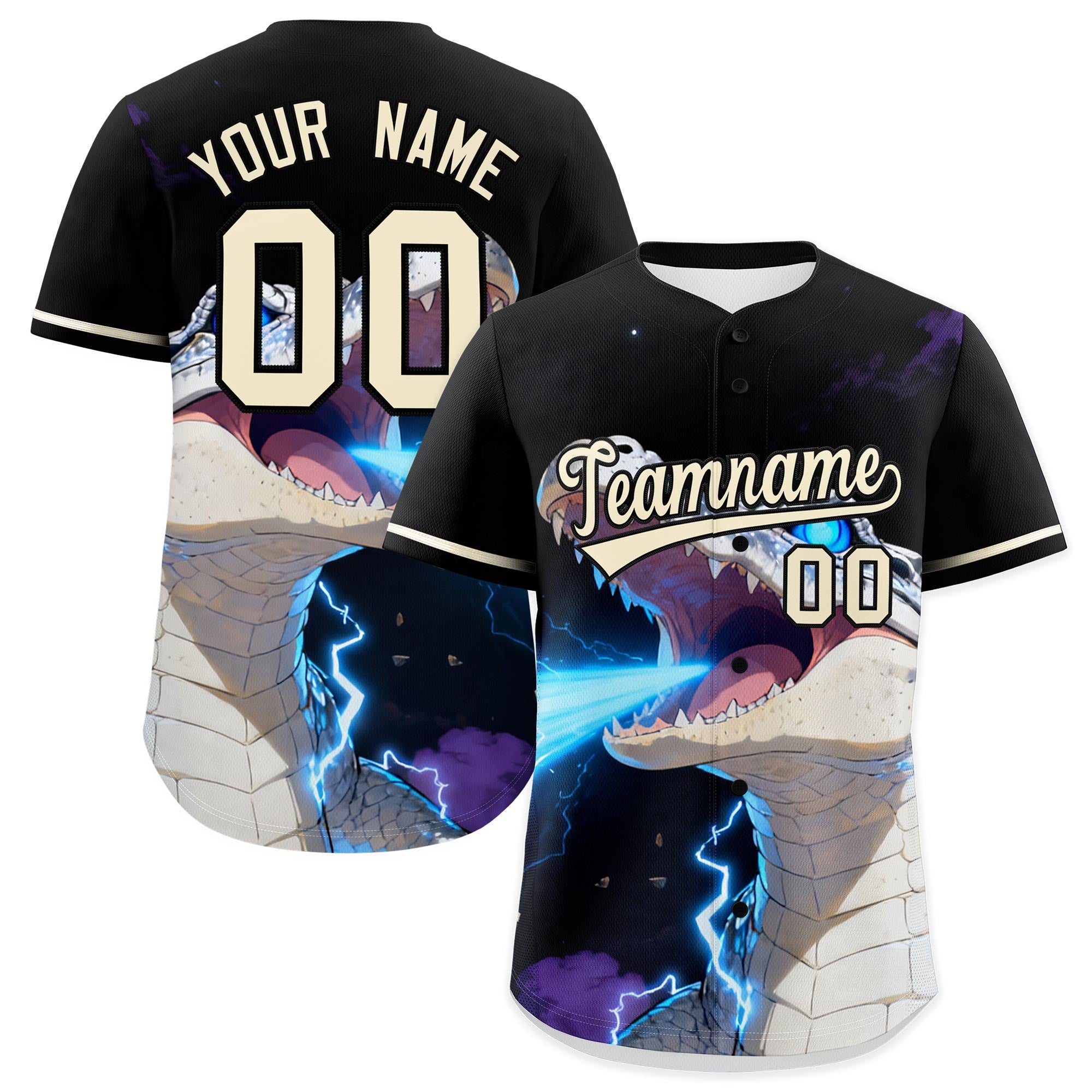 Benutzerdefinierte Tierserien-Personalisierung Graffiti-Muster-Baseball-Trikot Benutzerdefinierte Tierserien-Personalisierung Graffiti-Muster-Baseball-Trikot