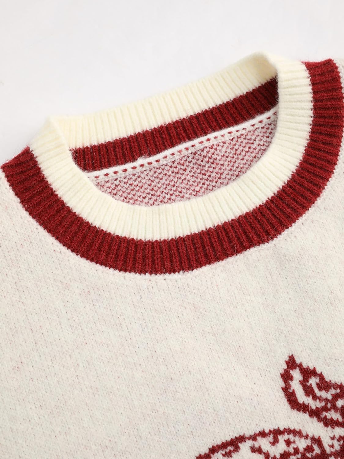 Women's Cherry Intarsia Crew Neck Sweater Vest Women's Cherry Intarsia Crew Neck Sweater Vest