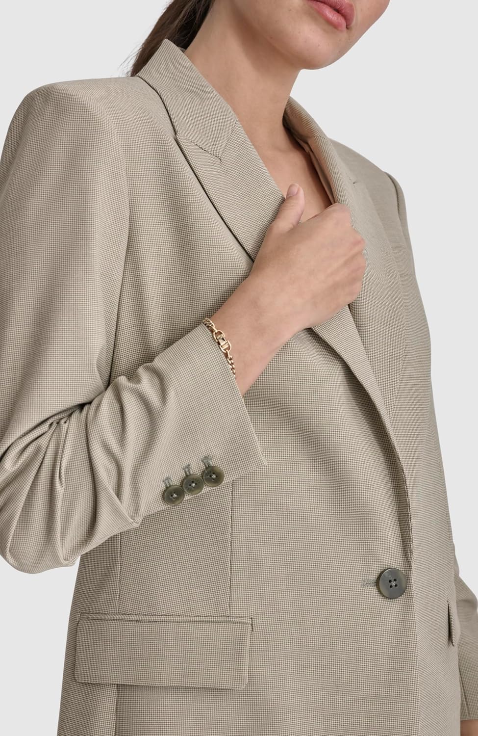Women's Single Button Longline Blazer Sage Green
