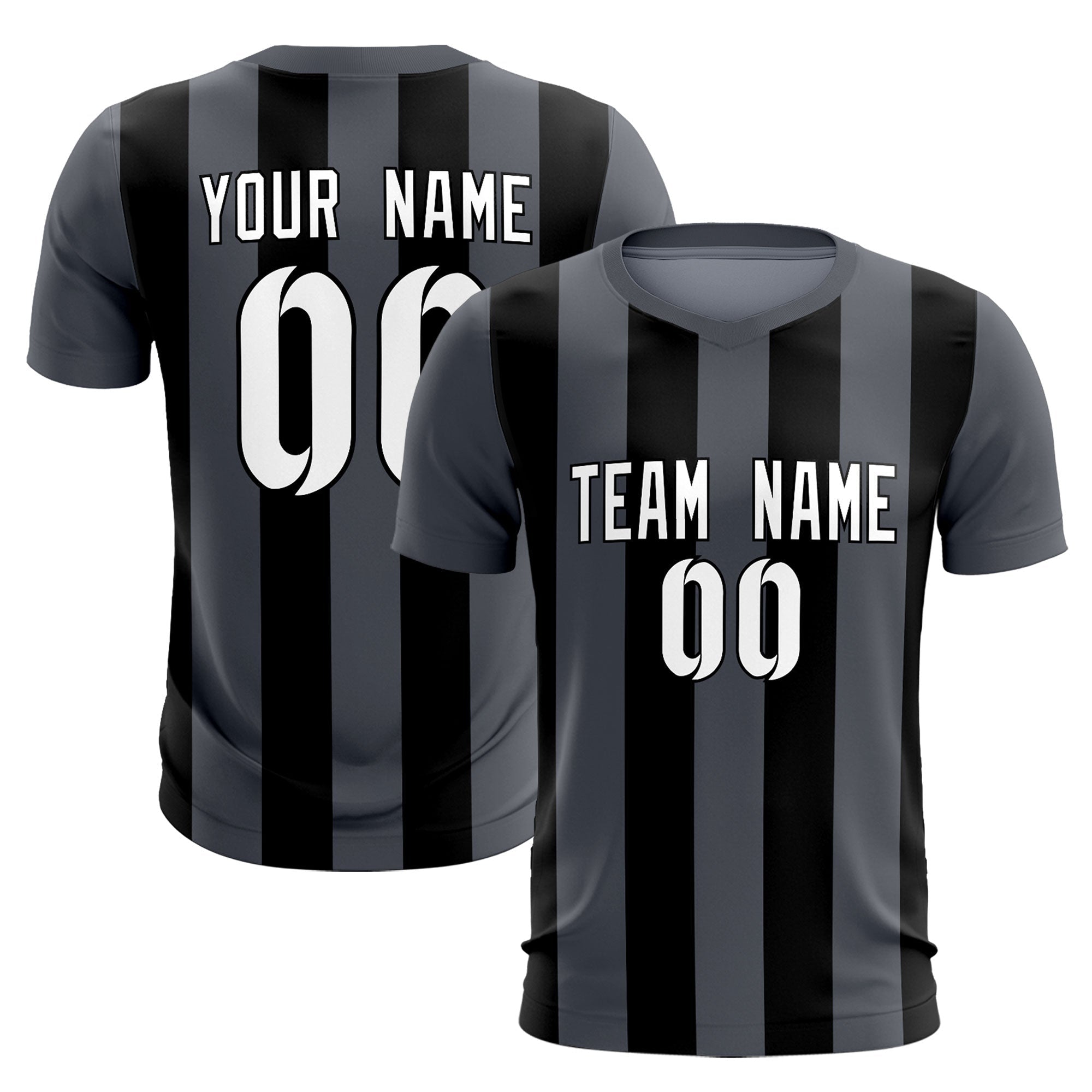 Benutzerdefinierte vertikale Streifen Casual Outdoor-Fußball-Sets-Trikot Benutzerdefinierte vertikale Streifen Casual Outdoor-Fußball-Sets-Trikot