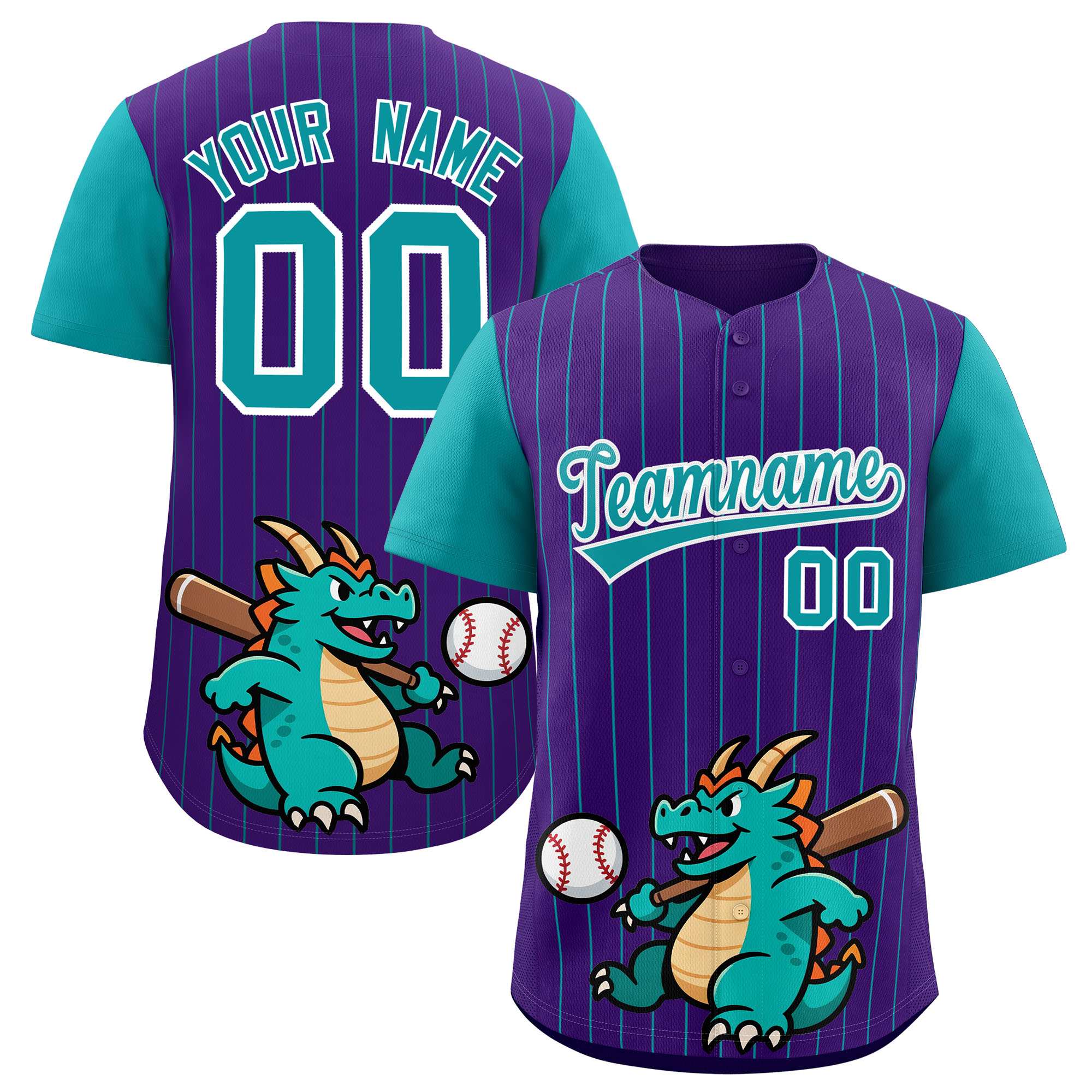 Authentisches Baseball-Trikot mit individuellem Streifen-Tiere-Graffiti-Muster, Raglanärmeln Authentisches Baseball-Trikot mit individuellem Streifen-Tiere-Graffiti-Muster, Raglanärmeln