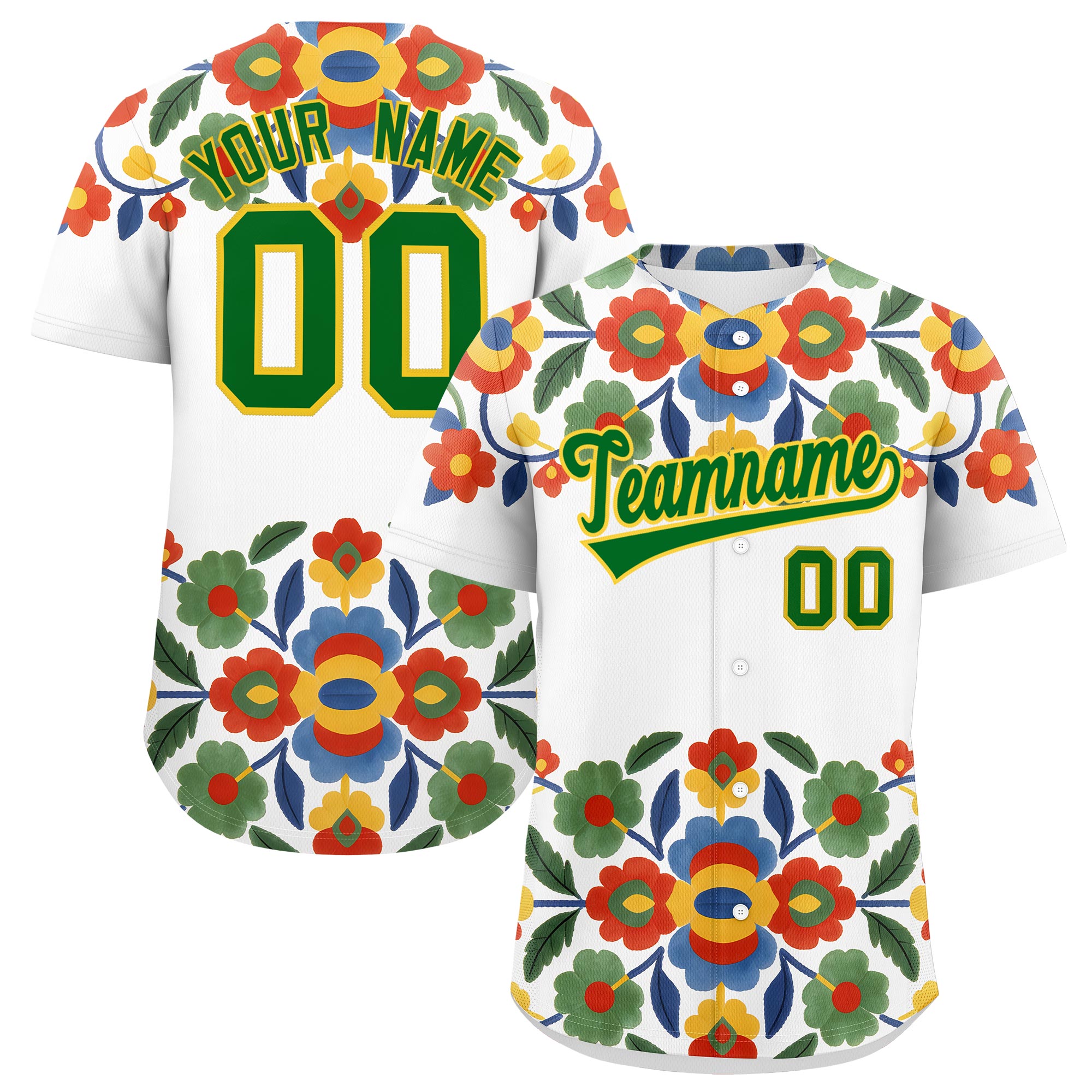 Benutzerdefiniertes Baseball-Trikot aus Stretchstoff mit Graffiti-Muster im mexikanischen Stil Benutzerdefiniertes Baseball-Trikot aus Stretchstoff mit Graffiti-Muster im mexikanischen Stil