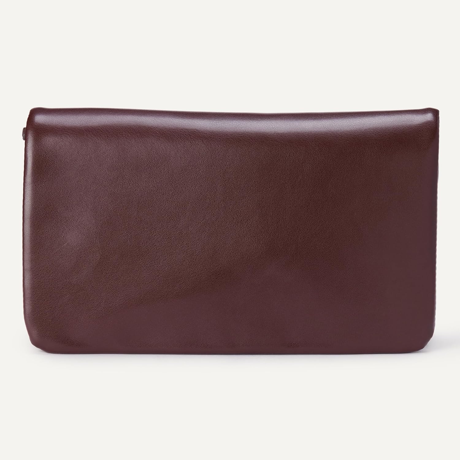 Women's Leather Clutch Crossbody Bag with Adjustable Strap Burgundy