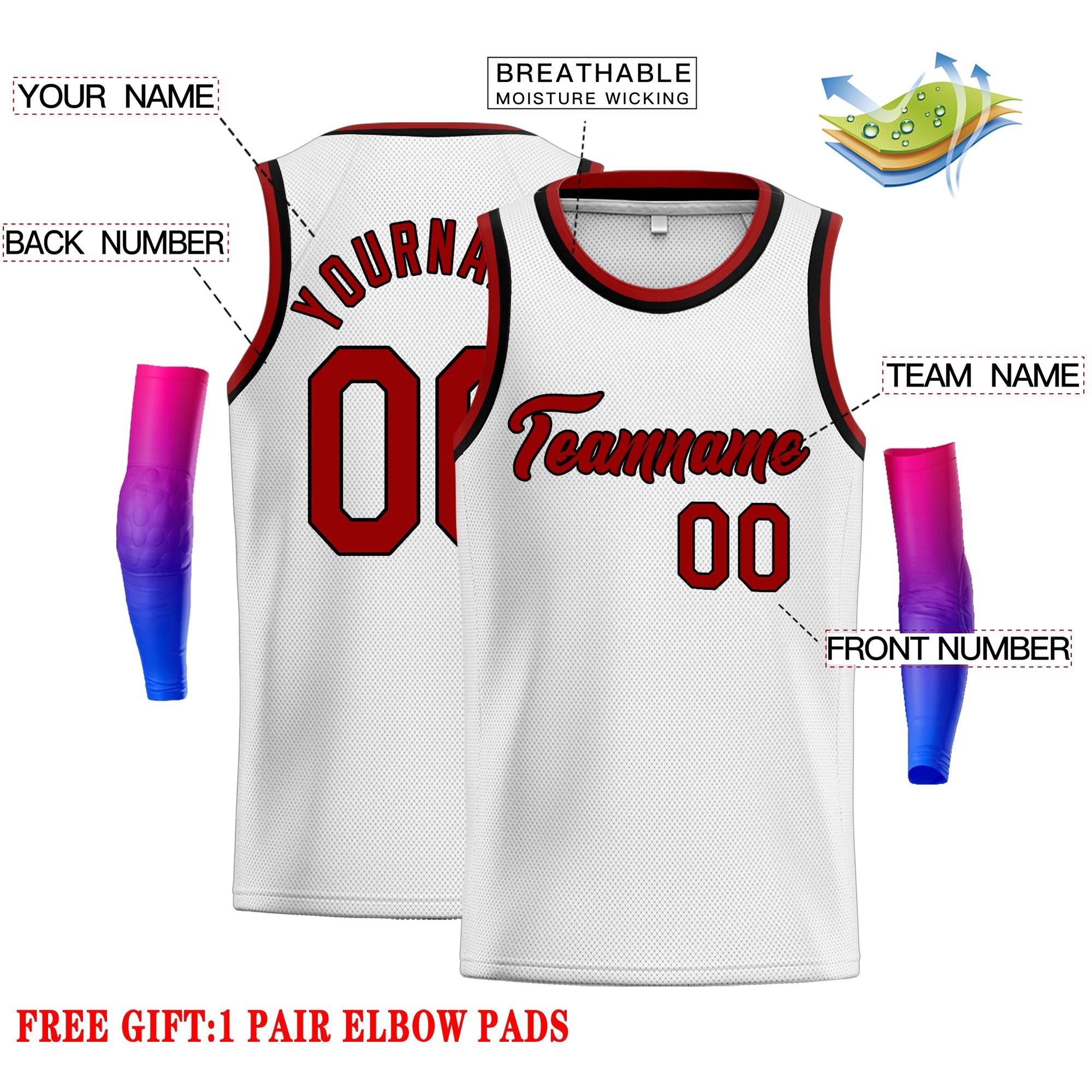 Custom Classic Tops Herren-Freizeit-Basketballtrikot