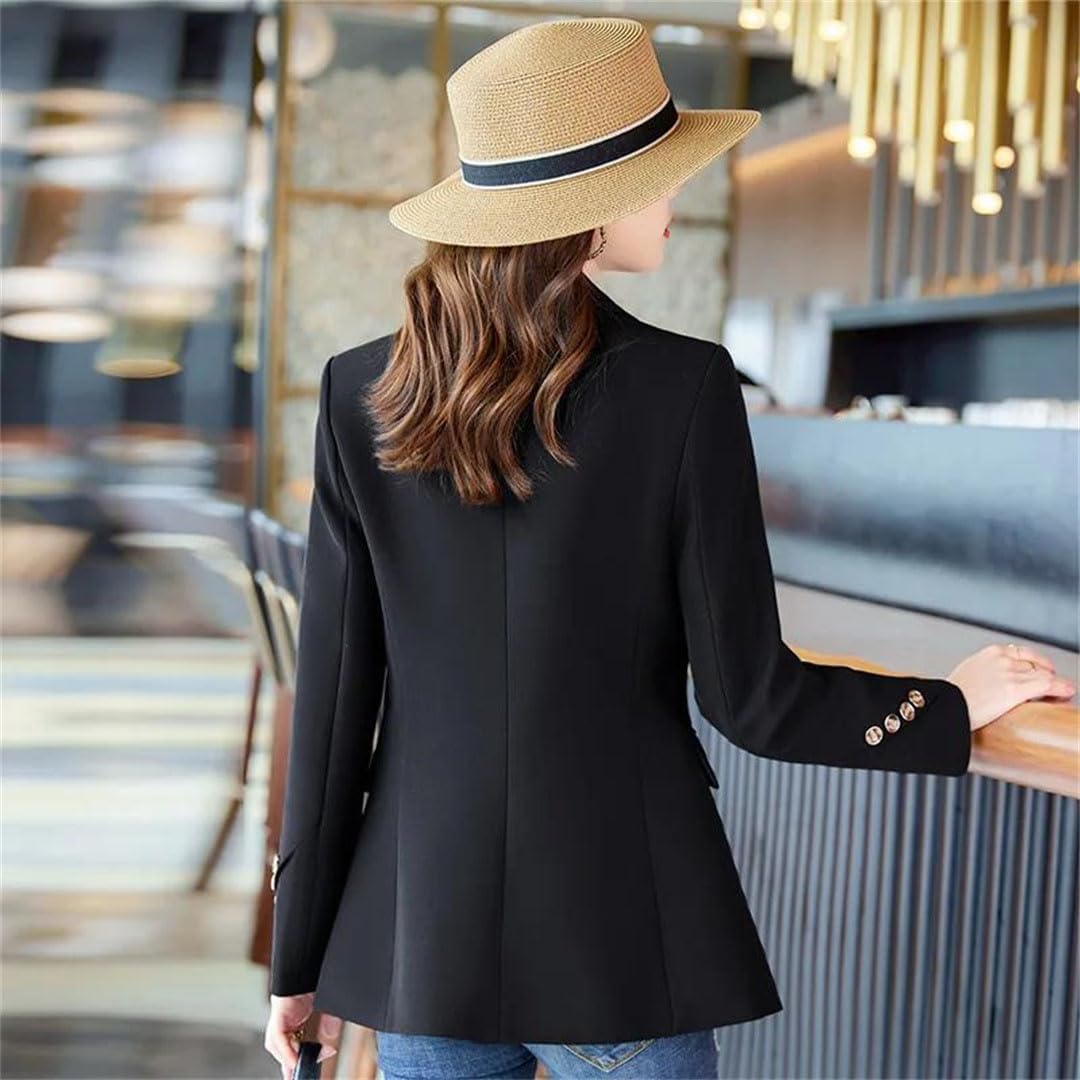 Women's Slim Fit Single Button Blazer Black Women's Slim Fit Single Button Blazer Black