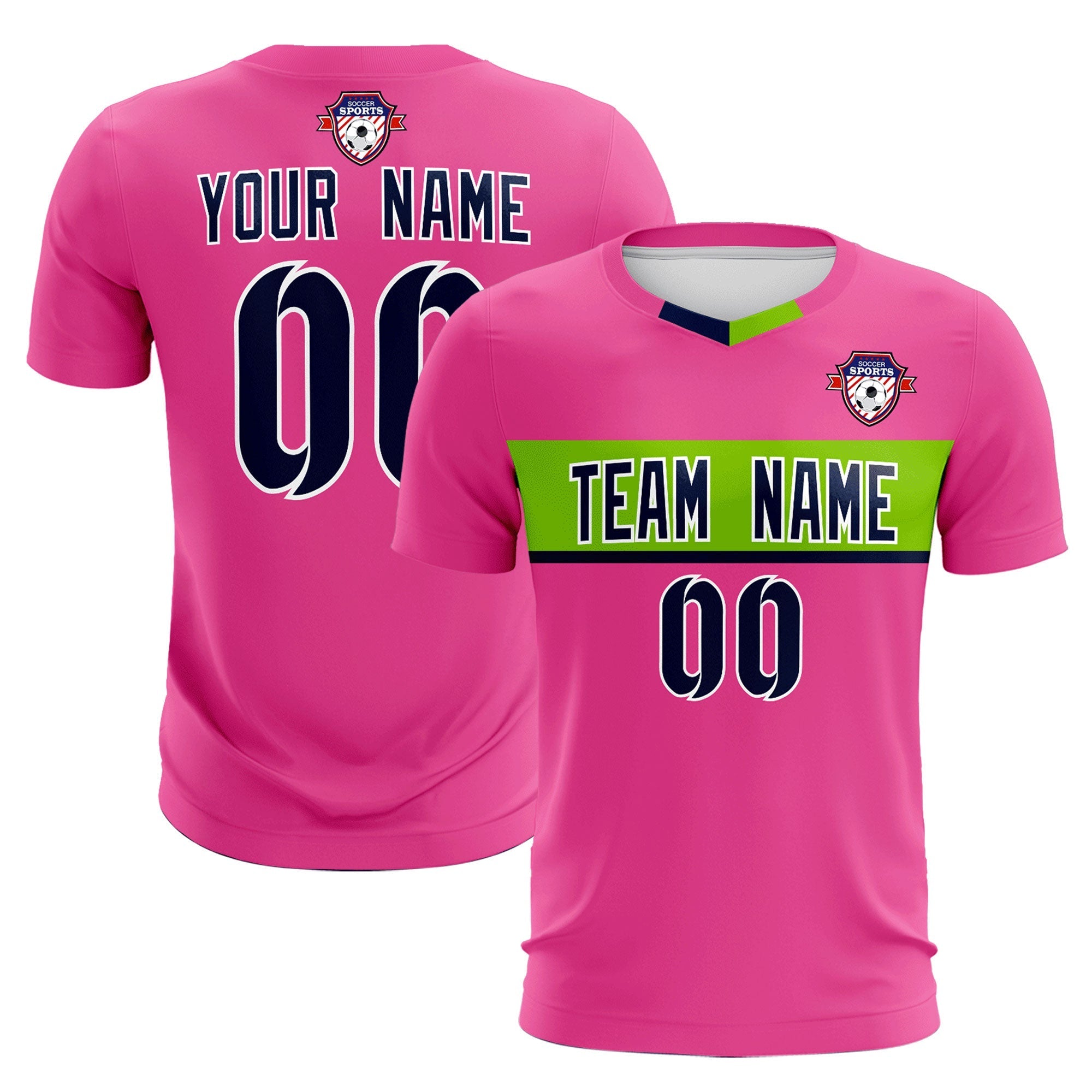 Benutzerdefinierte rosa klassische Sport-Sets Fußball-Shirt-Trikot