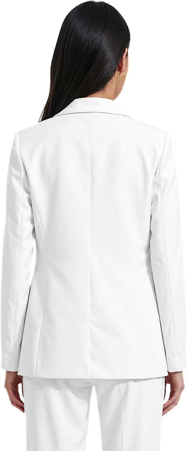 Women's Gold Button Double Breasted Blazer Light Blue