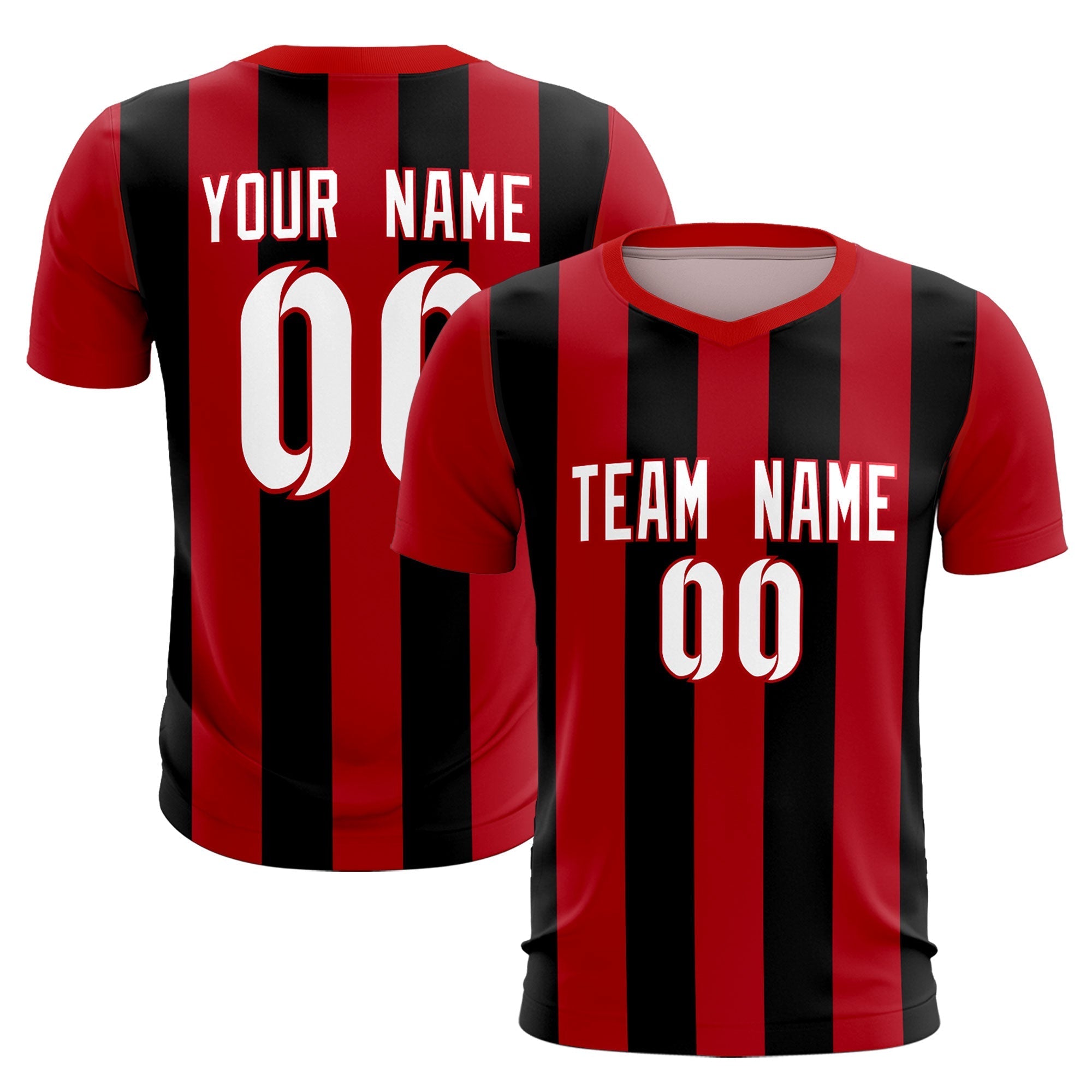 Benutzerdefinierte vertikale Streifen Casual Outdoor-Fußball-Sets-Trikot Benutzerdefinierte vertikale Streifen Casual Outdoor-Fußball-Sets-Trikot