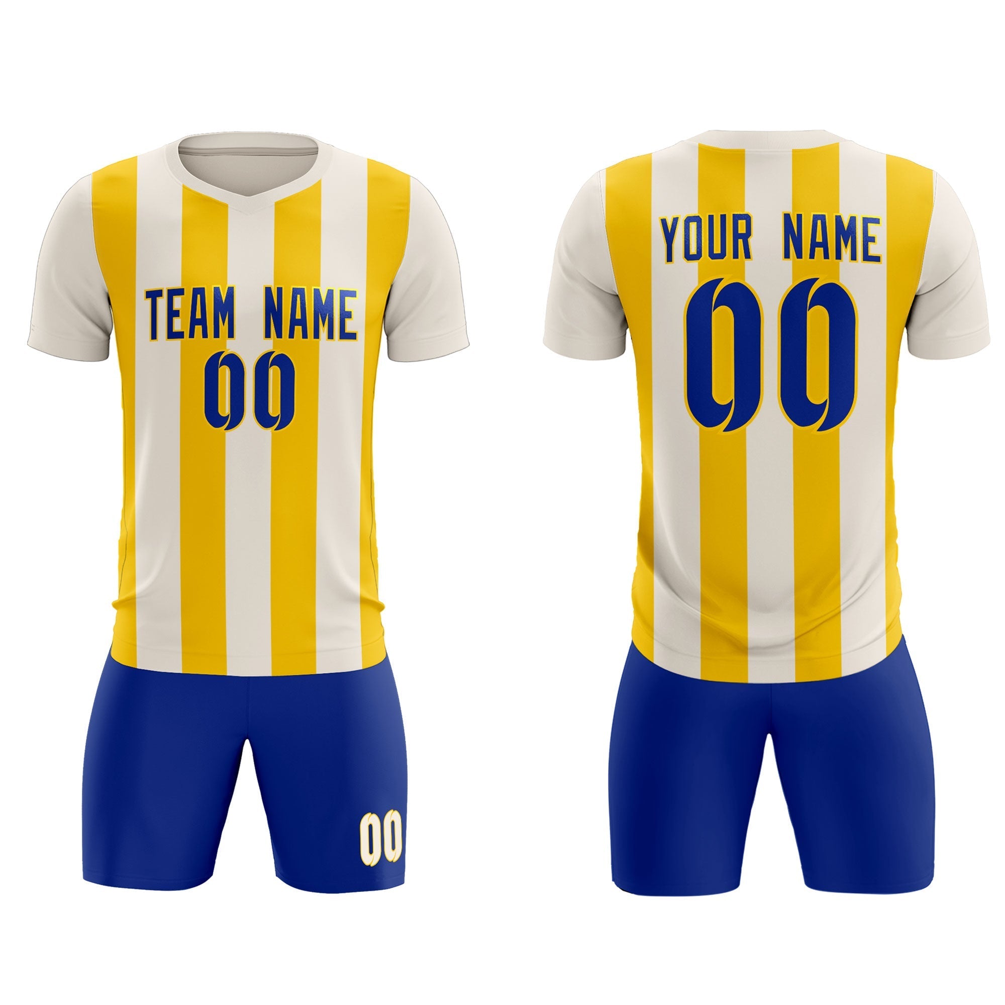 Benutzerdefinierte vertikale Streifen Casual Outdoor-Fußball-Sets-Trikot Benutzerdefinierte vertikale Streifen Casual Outdoor-Fußball-Sets-Trikot