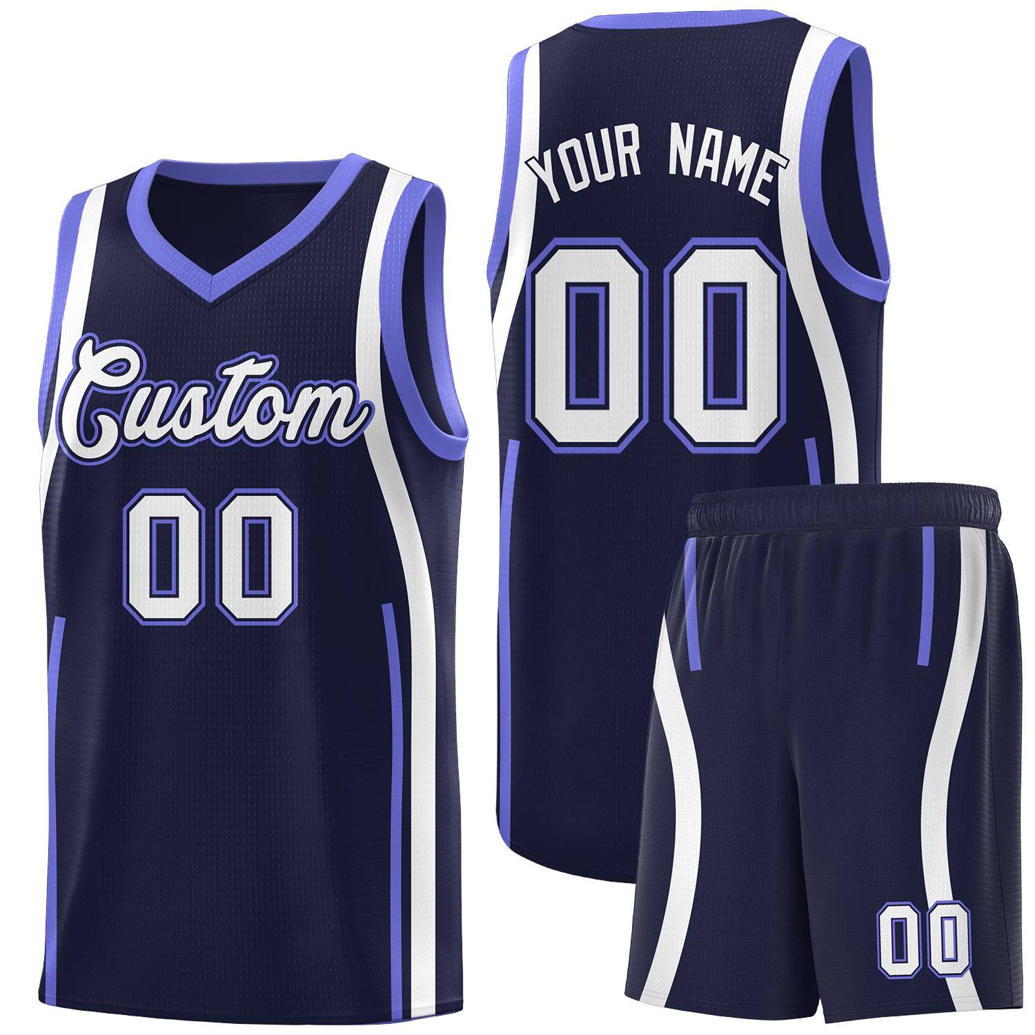 Benutzerdefinierte Basketball-Kits mit Bandmuster