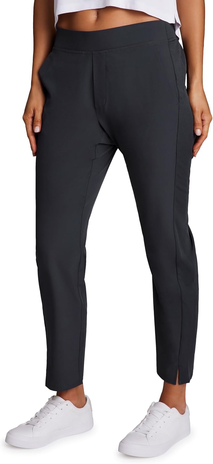 Women's Stretch Ankle Pants Straight Leg Charcoal