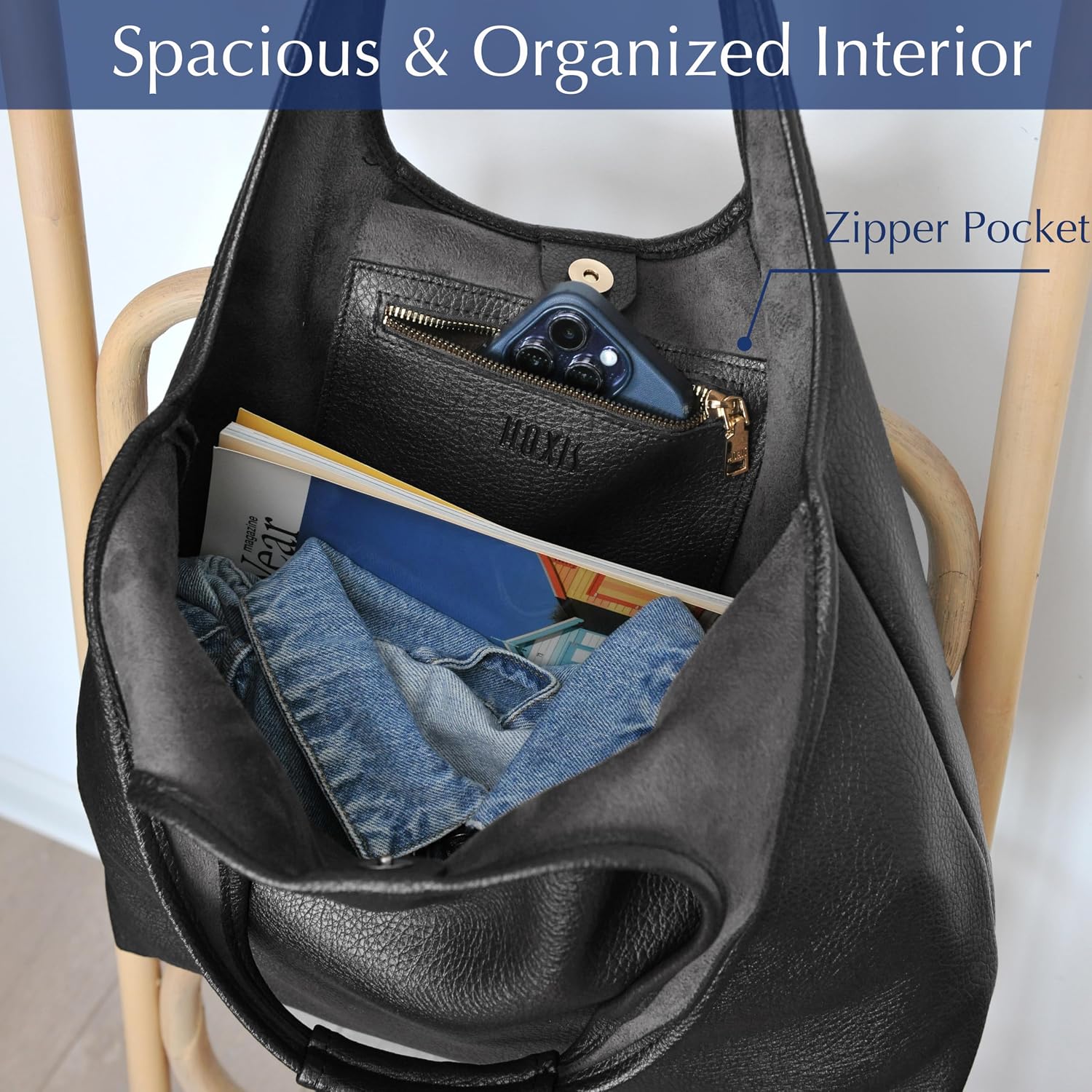 Women's Soft Vegan Leather Oversized Hobo Bag Tote Women's Soft Vegan Leather Oversized Hobo Bag Tote
