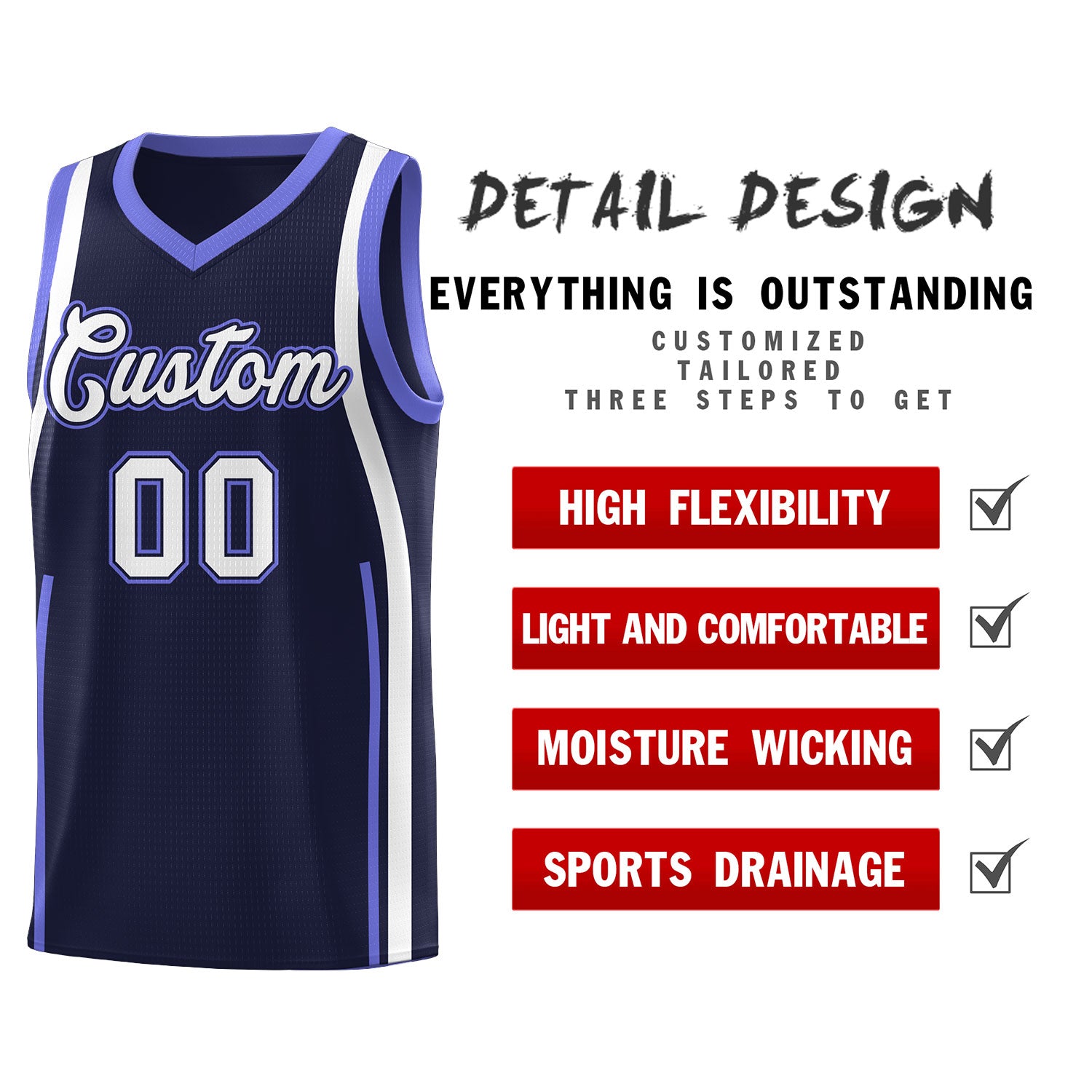 Benutzerdefinierte Basketball-Kits mit Bandmuster