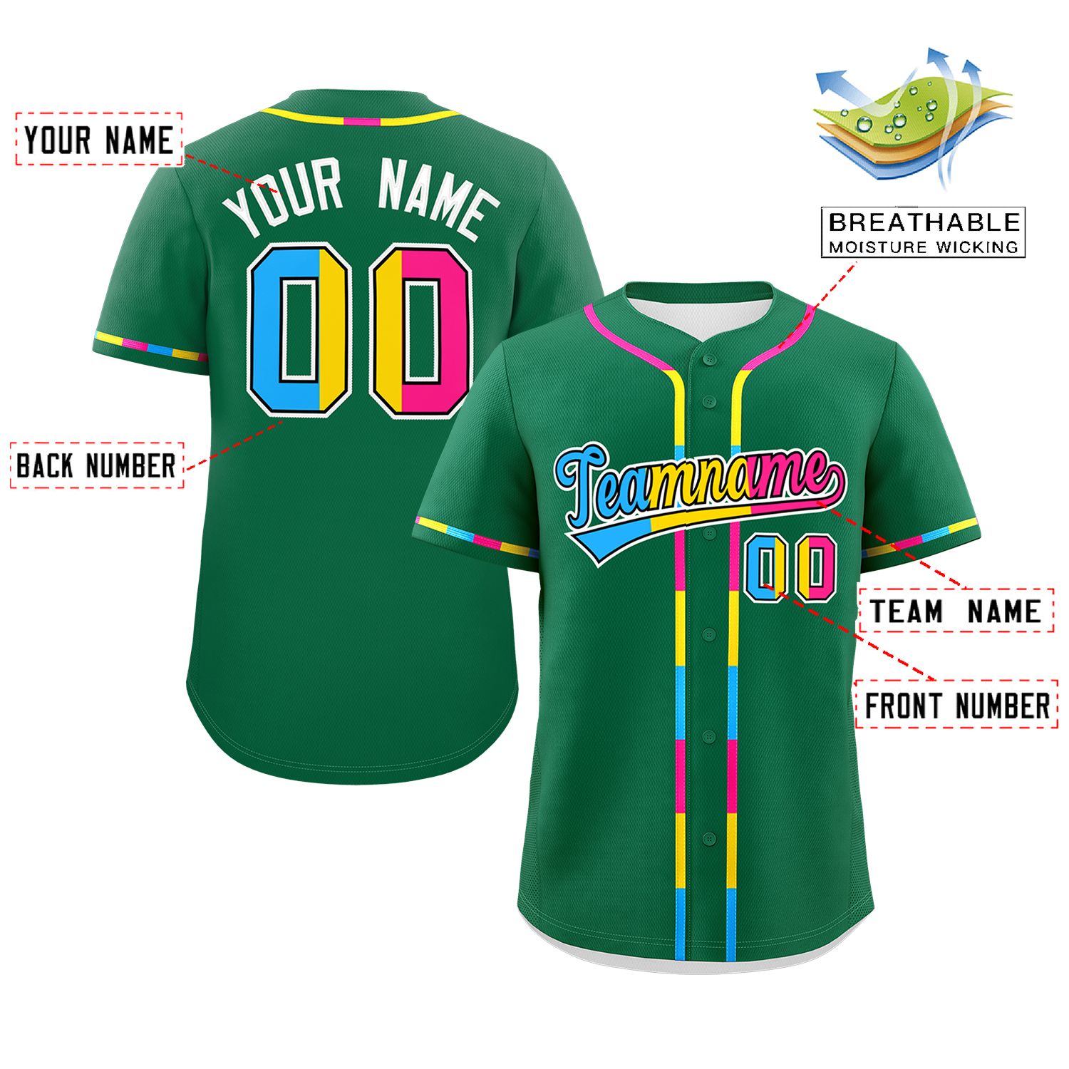 Benutzerdefiniertes Pansexuality For Pride Month Authentisches Baseball-Trikot im klassischen Stil