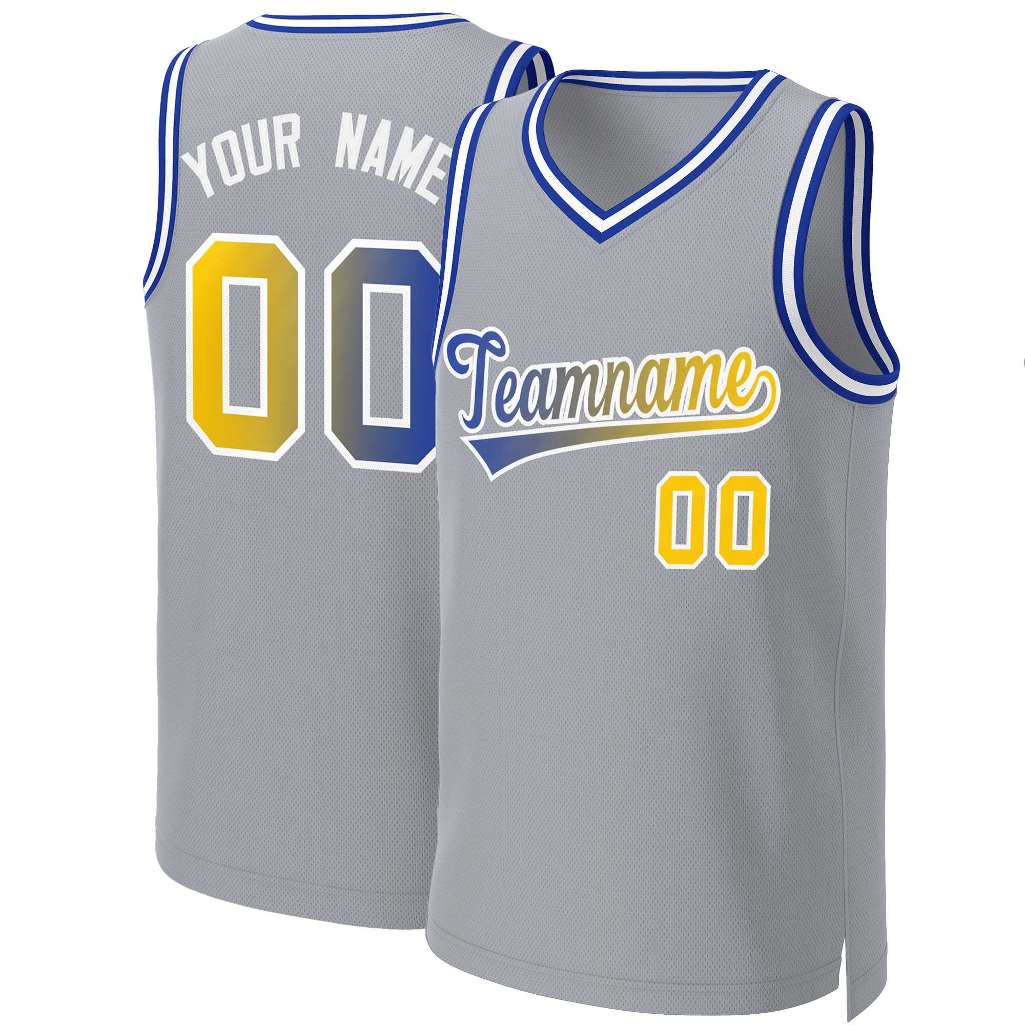 Benutzerdefiniertes Basketballtrikot mit klassischem Farbverlauf und modischen Oberteilen