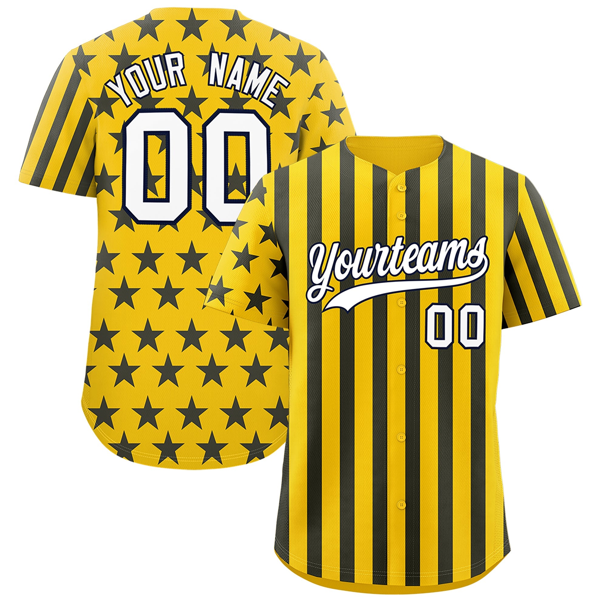 Benutzerdefiniertes Graffiti-Muster-Baseball-Trikot mit amerikanischer Flagge
