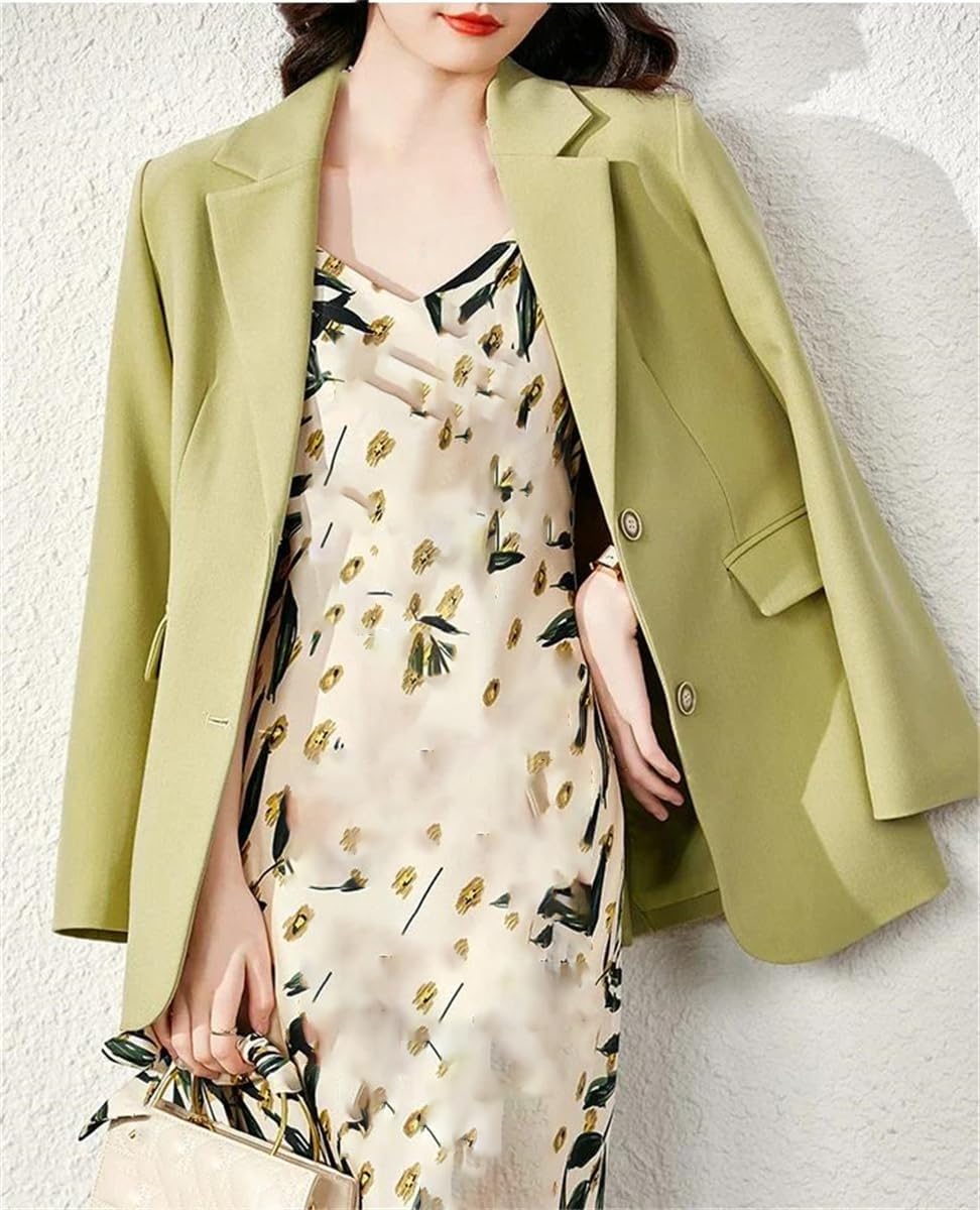 Women's Two Button Notch Lapel Blazer Sage Green