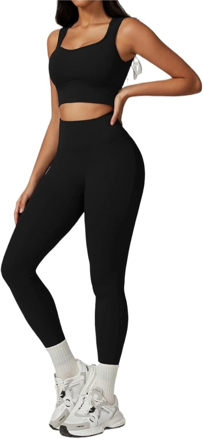 Yoga Set 2PCS Sports Suits Women's Tracksuit Gym Women Workout Suit Female Bra Leggings Quick-Drying