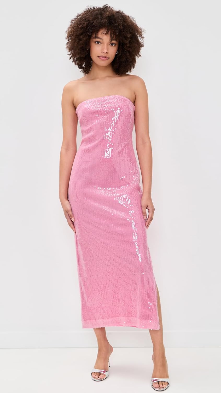 Women's Strapless Sequins Maxi Dress