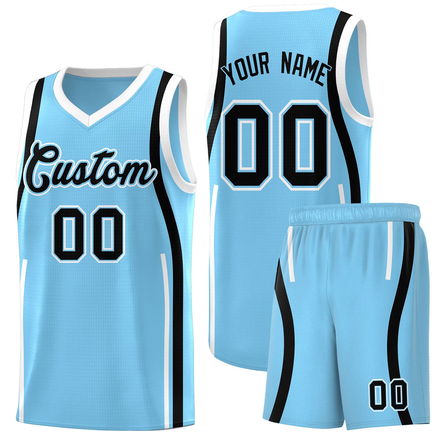 Benutzerdefinierte Basketball-Kits mit Bandmuster