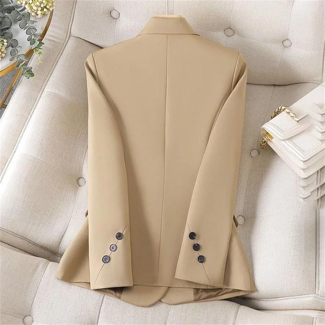 Women's Double Breasted Structured Blazer Black