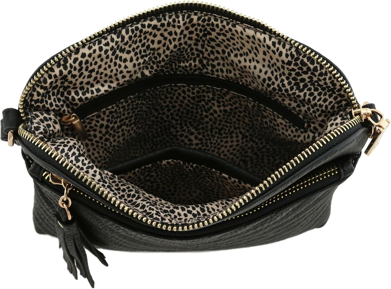 Women's Quilted Crossbody Bag with Tassel Adjustable Strap