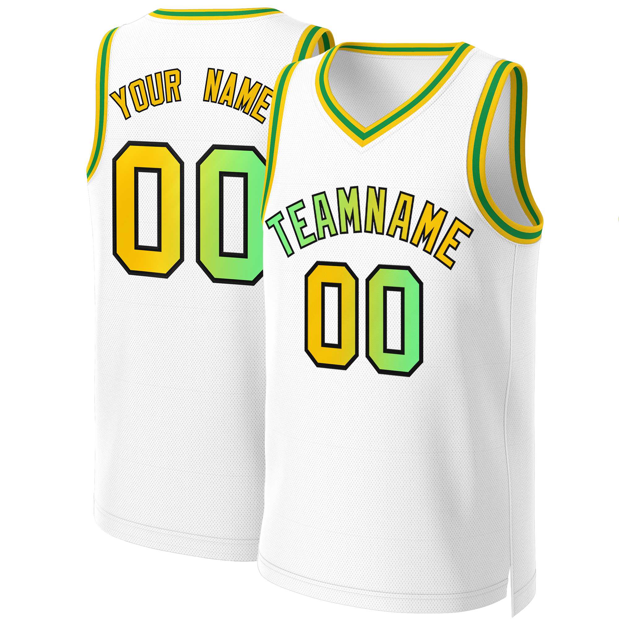 Benutzerdefiniertes Basketballtrikot mit klassischem Farbverlauf und modischen Oberteilen
