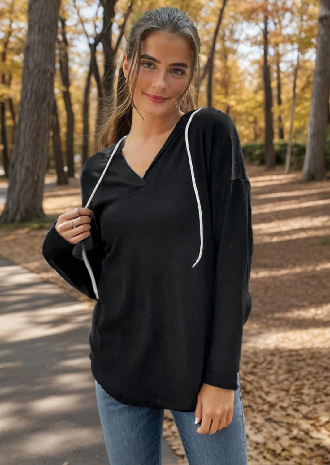 Womens Fashion Tops Hoodies for Women Pullover Oversized Sweatshirts Long SLeeve Shirts Fit