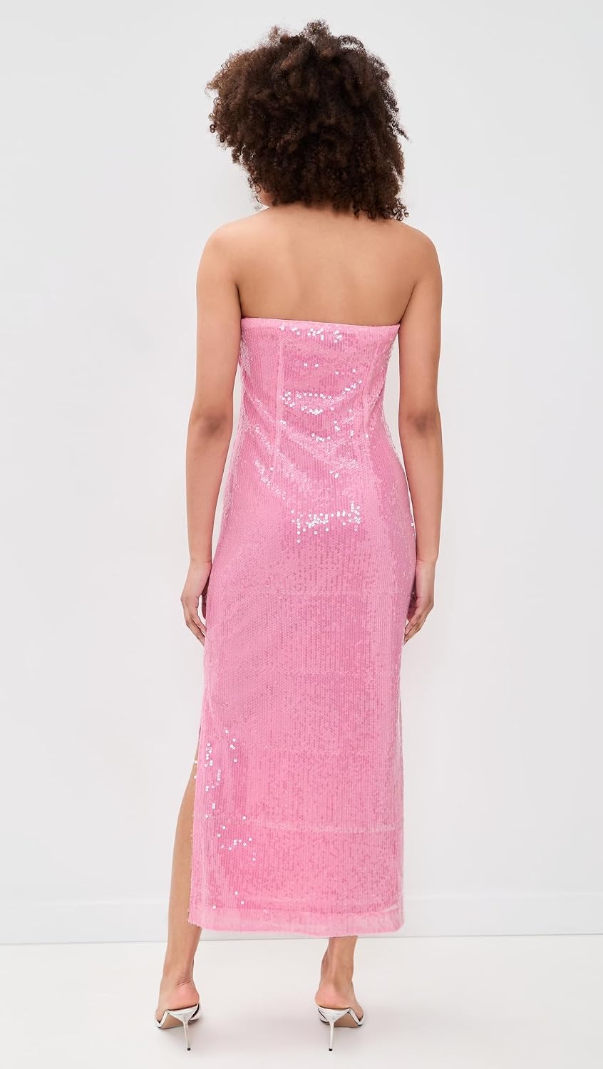Women's Strapless Sequins Maxi Dress